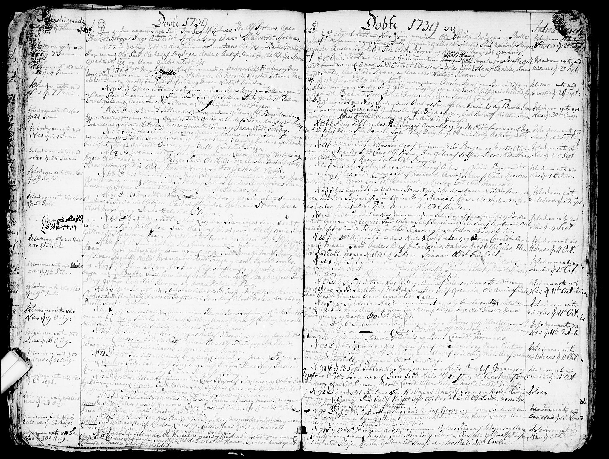 Nes prestekontor Kirkebøker, AV/SAO-A-10410/F/Fa/L0003: Parish register (official) no. I 3, 1734-1781, p. 20