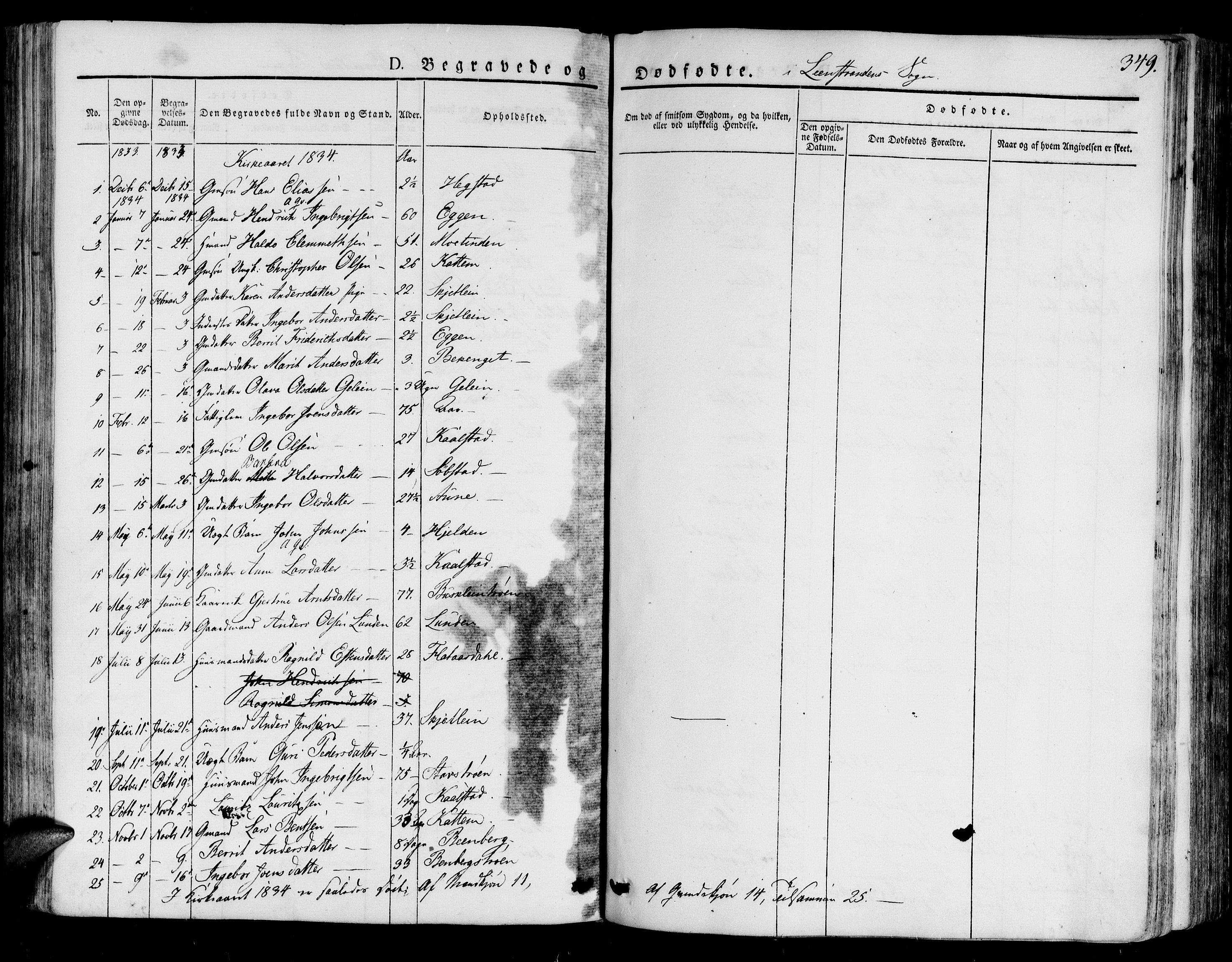 Ministerialprotokoller, klokkerbøker og fødselsregistre - Sør-Trøndelag, SAT/A-1456/691/L1071: Parish register (official) no. 691A05 /2, 1826-1841, p. 349