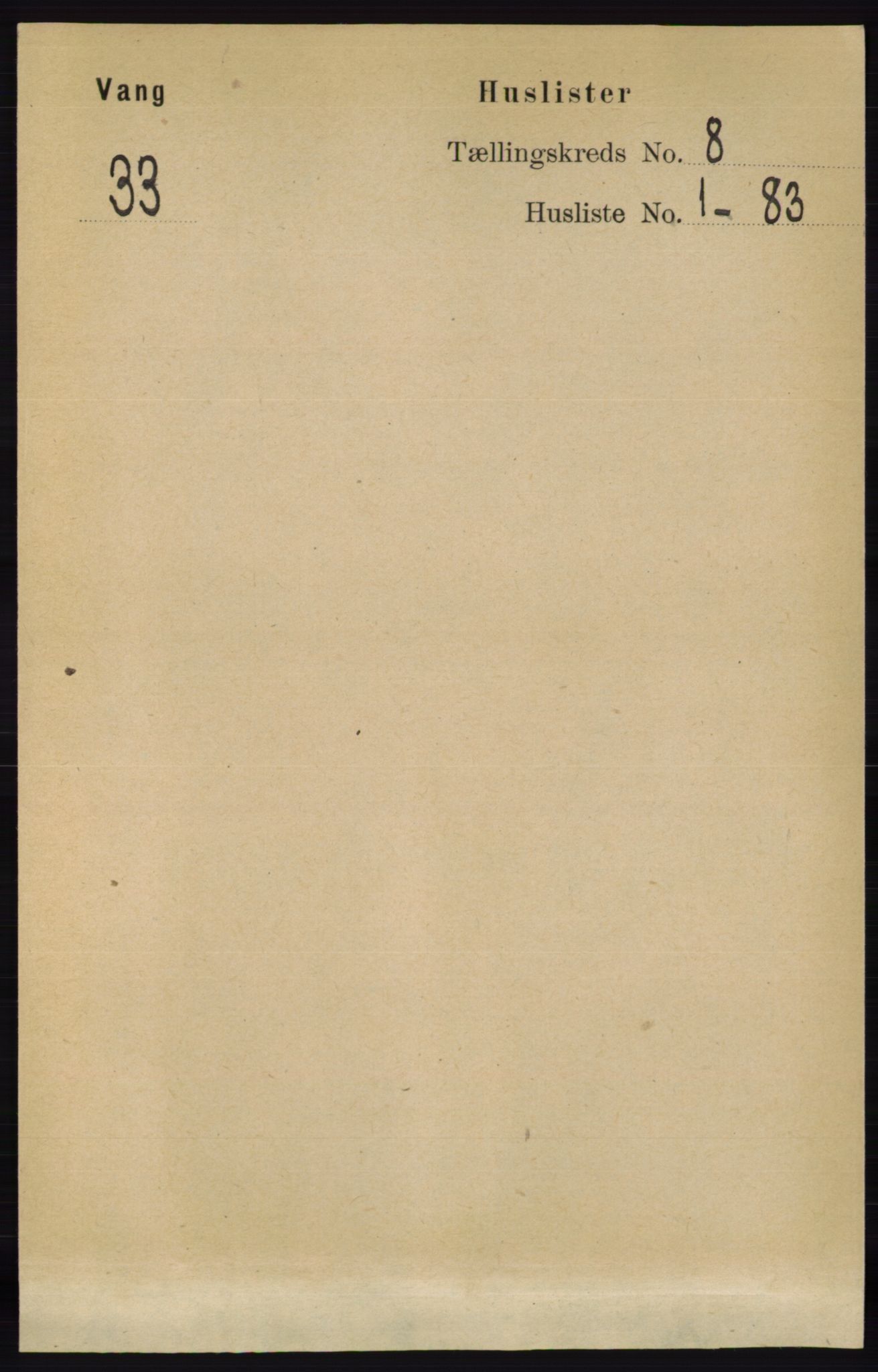 RA, 1891 census for 0414 Vang, 1891, p. 5533