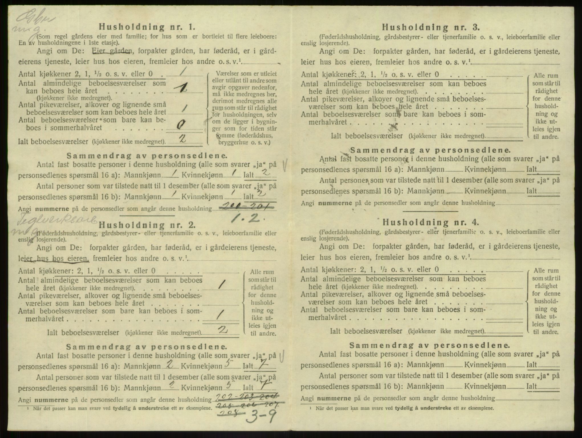 SAB, 1920 census for Fjaler, 1920, p. 147