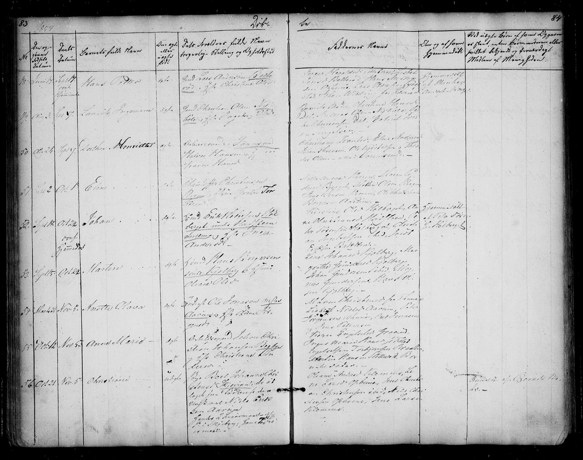 Borge prestekontor Kirkebøker, AV/SAO-A-10903/F/Fa/L0005: Parish register (official) no. I 5, 1848-1860, p. 83-84