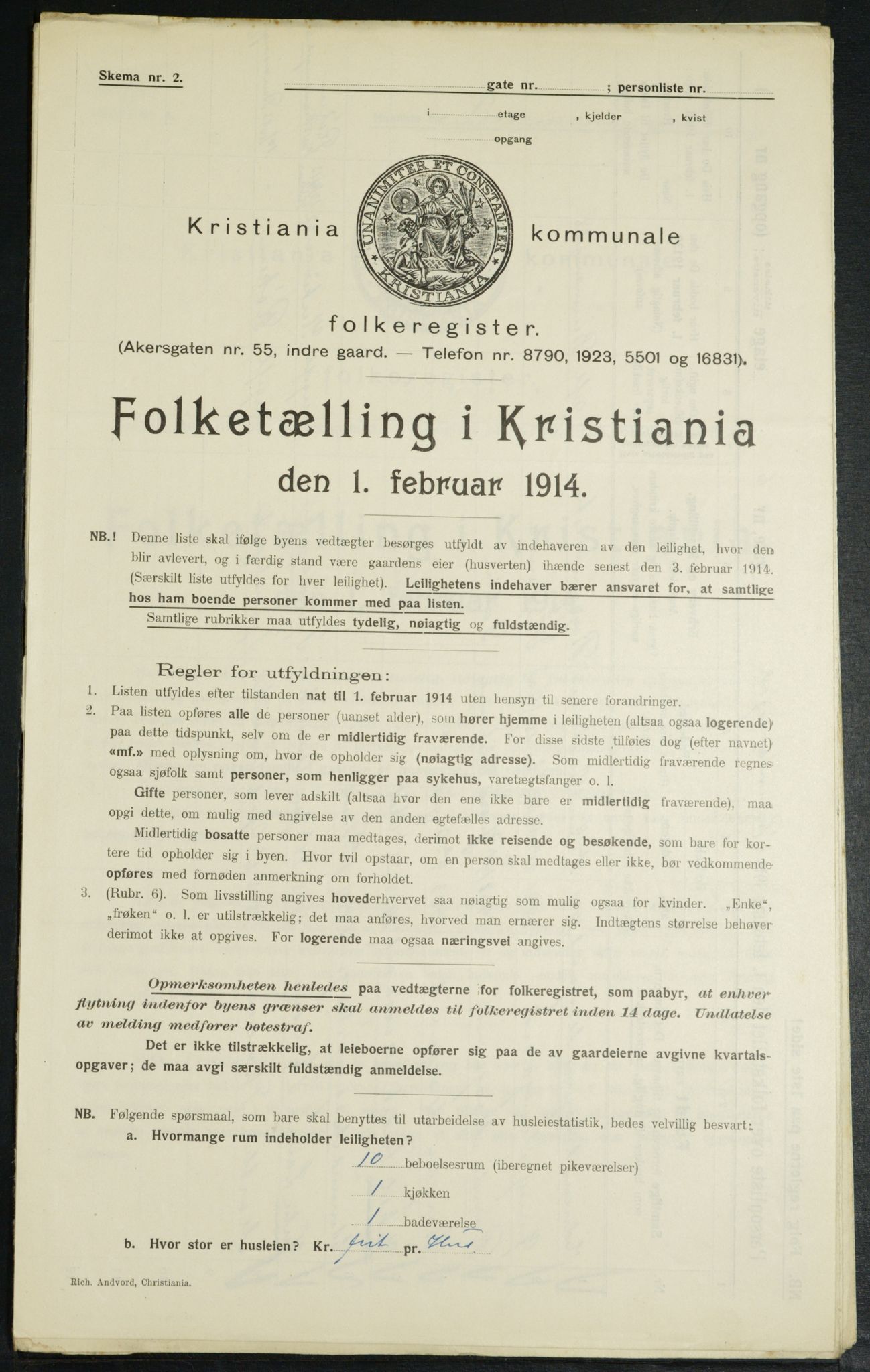 OBA, Municipal Census 1914 for Kristiania, 1914, p. 4795