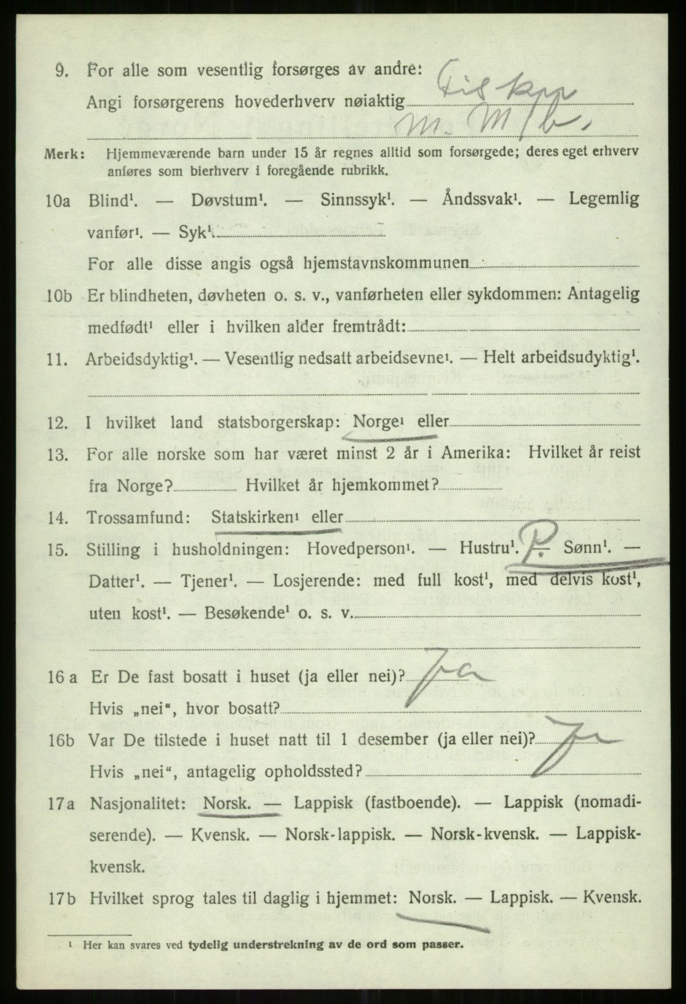 SATØ, 1920 census for Tromsøysund, 1920, p. 13931