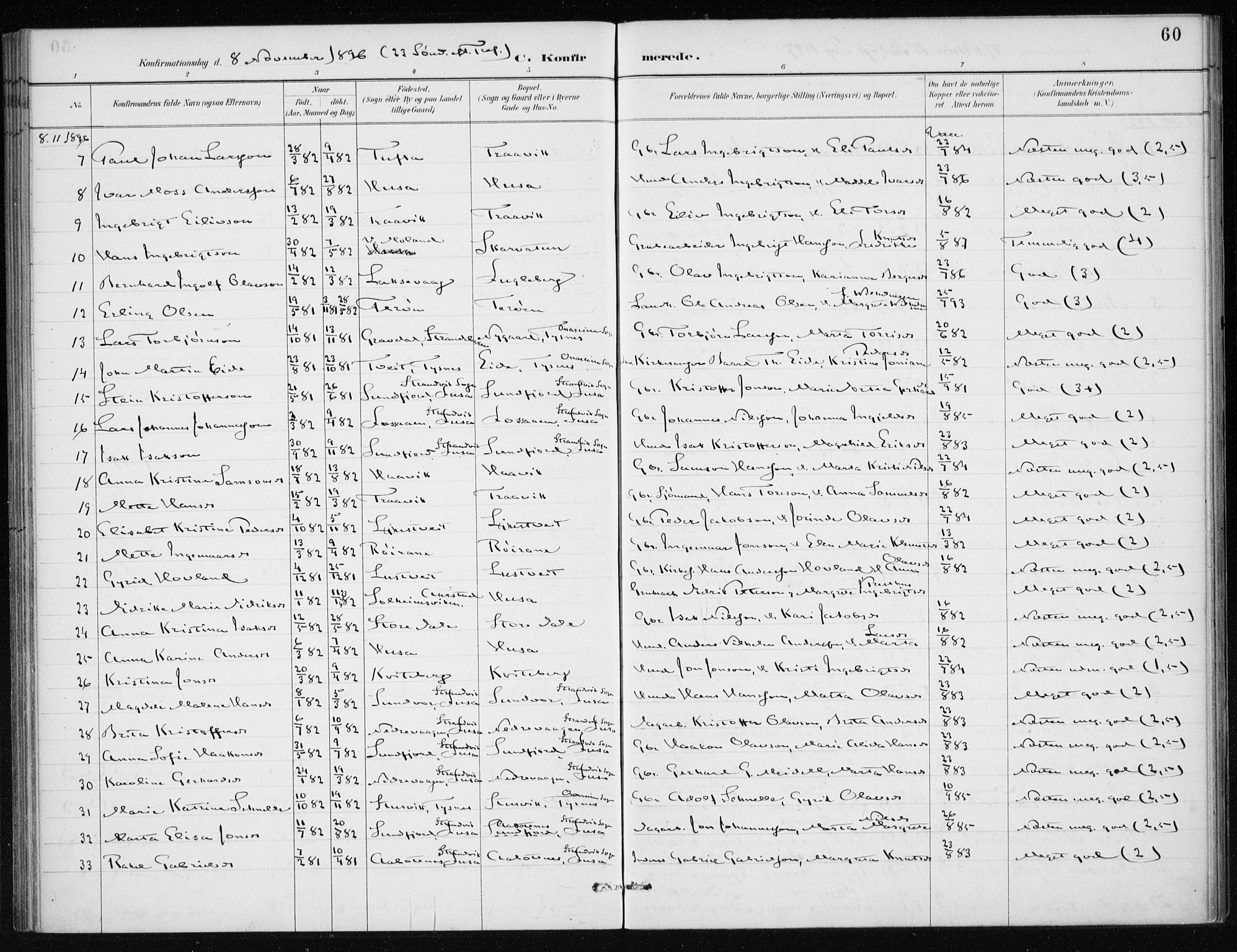 Kvinnherad sokneprestembete, SAB/A-76401/H/Haa: Parish register (official) no. E 1, 1887-1912, p. 60
