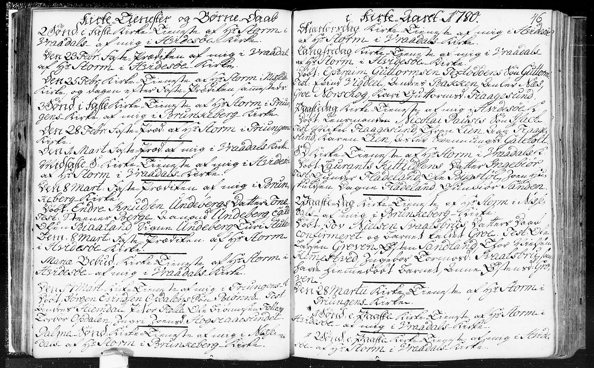 Kviteseid kirkebøker, SAKO/A-276/F/Fa/L0002: Parish register (official) no. I 2, 1773-1786, p. 46