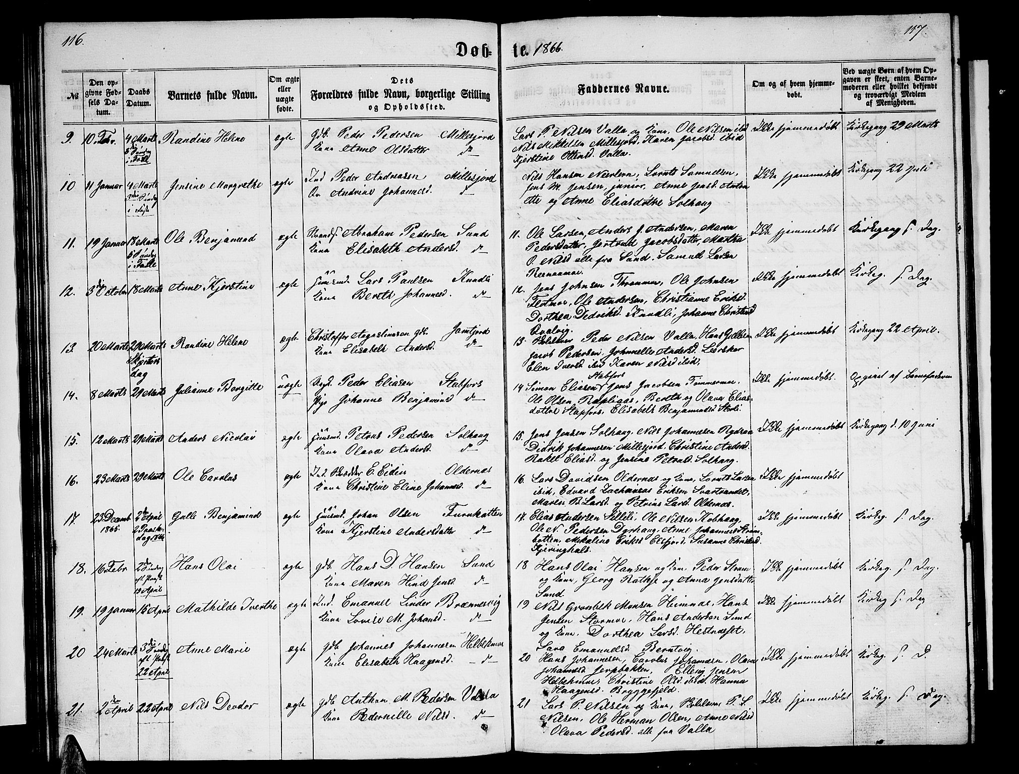 Ministerialprotokoller, klokkerbøker og fødselsregistre - Nordland, AV/SAT-A-1459/825/L0365: Parish register (copy) no. 825C02, 1858-1873, p. 116-117