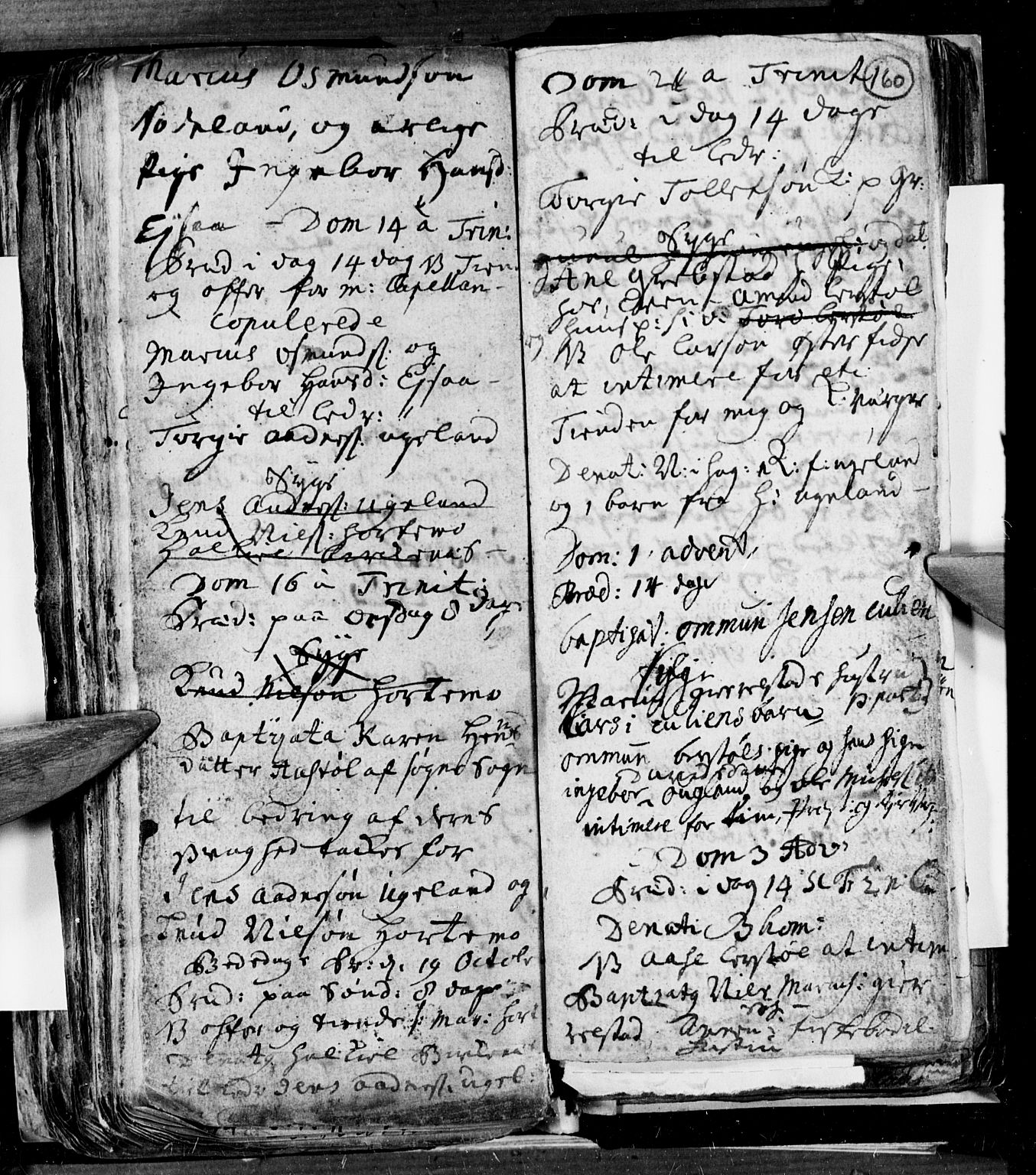 Søgne sokneprestkontor, SAK/1111-0037/F/Fa/Faa/L0001: Parish register (official) no. A 1, 1716-1740, p. 160