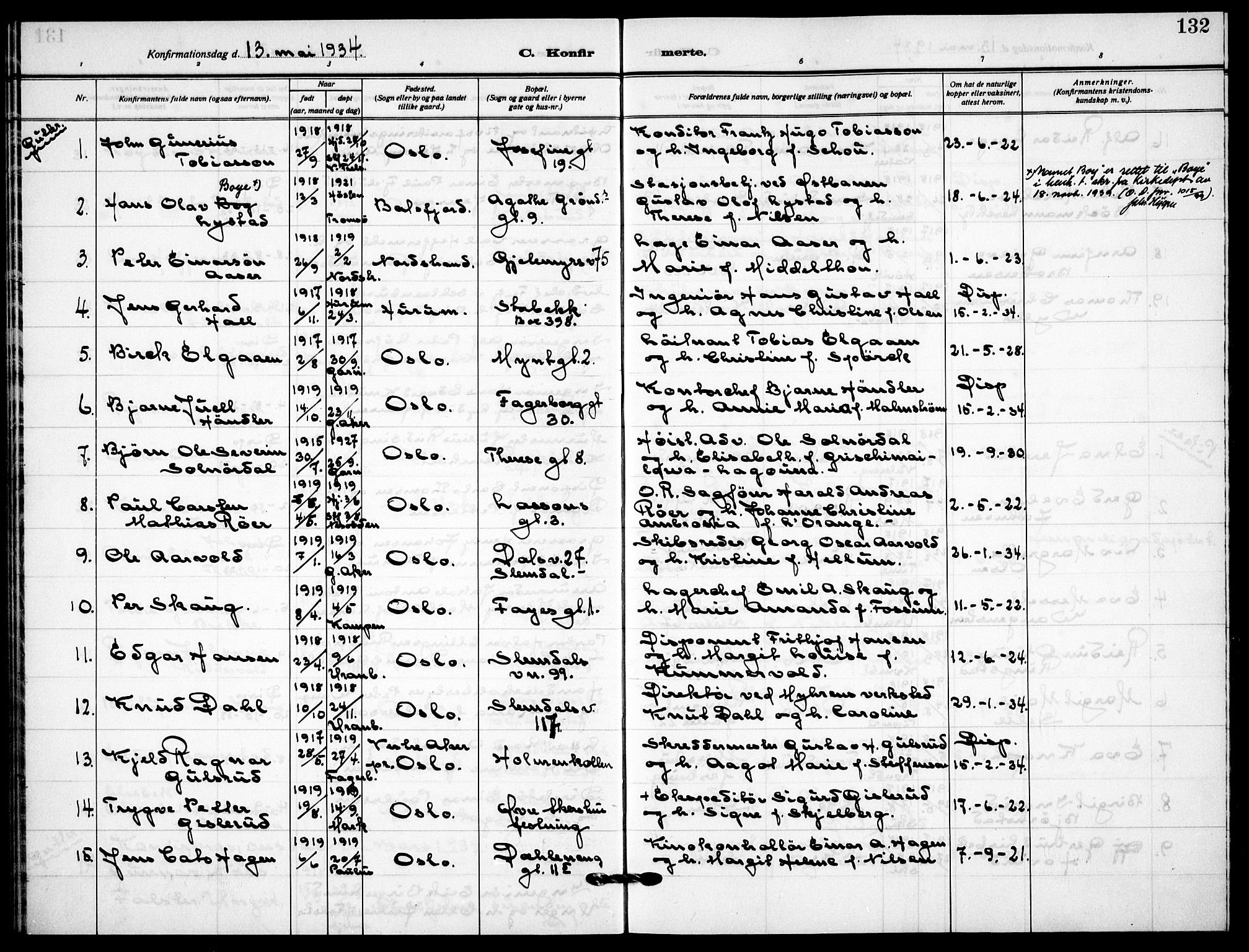 Garnisonsmenigheten Kirkebøker, SAO/A-10846/F/Fa/L0017: Parish register (official) no. 17, 1926-1937, p. 132