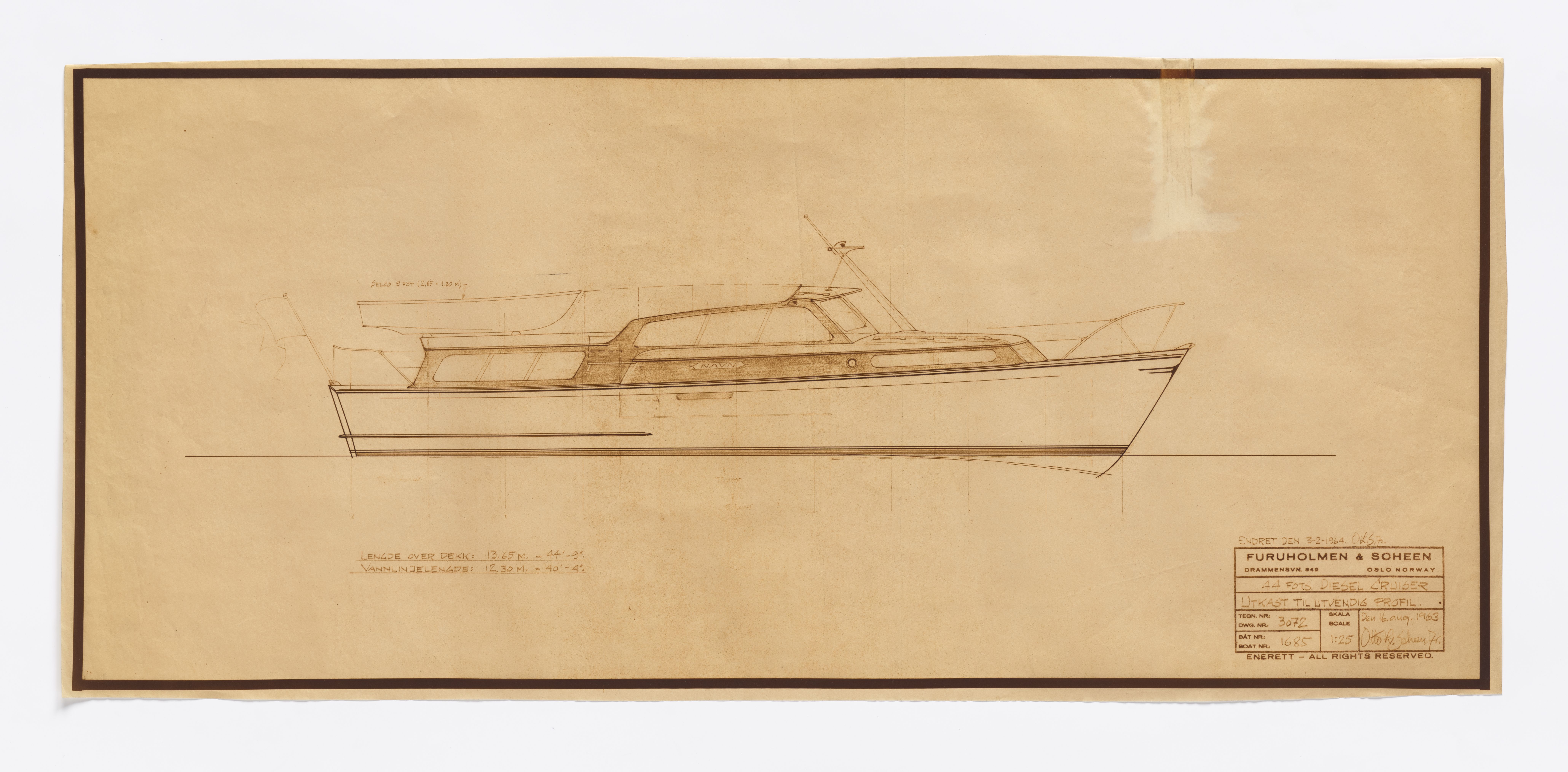 Furuholmen & Scheen, AFM/OM-1003/T/Ta/L0007/0001: Dieselkrysser / Furuholmen & Scheen, 1957-1969