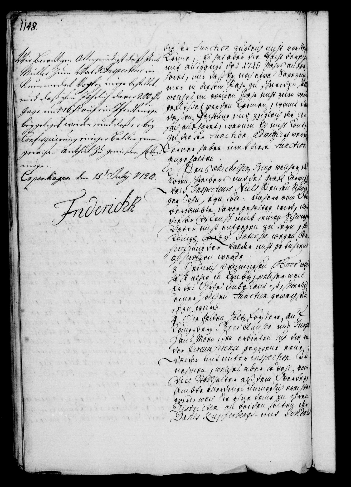 Rentekammeret, Kammerkanselliet, RA/EA-3111/G/Gf/Gfa/L0003: Norsk relasjons- og resolusjonsprotokoll (merket RK 52.3), 1720, p. 122