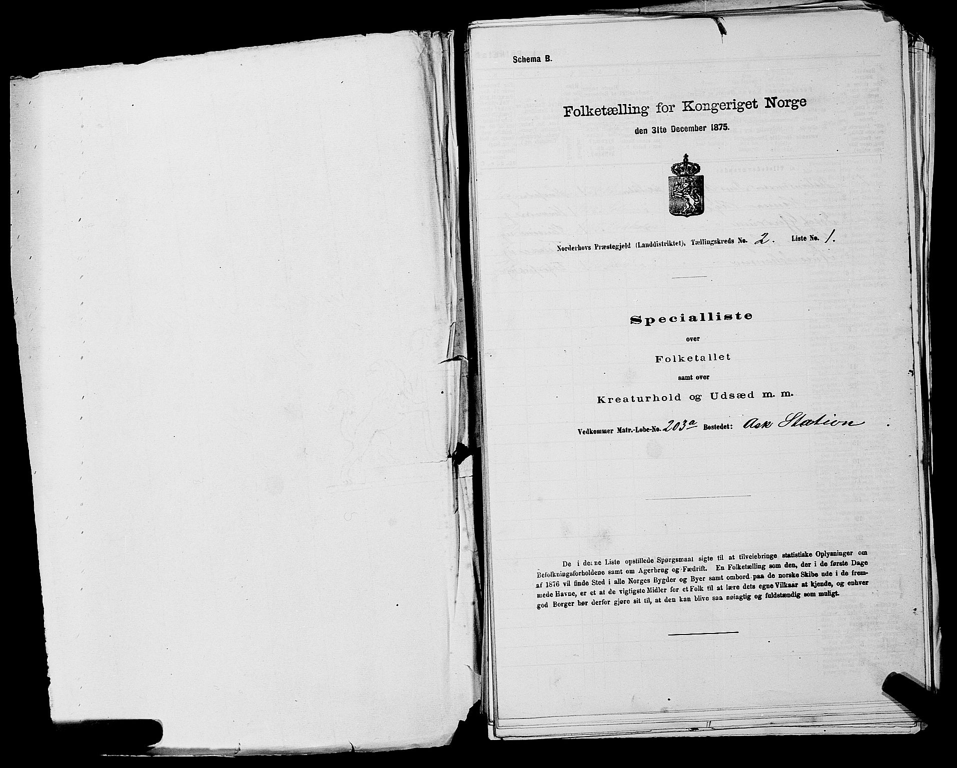 SAKO, 1875 census for 0613L Norderhov/Norderhov, Haug og Lunder, 1875, p. 284