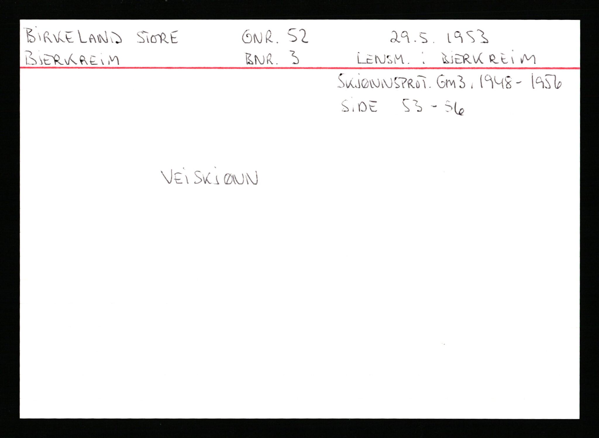 Statsarkivet i Stavanger, AV/SAST-A-101971/03/Y/Ym/L0005: Åstedskort sortert etter gårdsnavn: Birkeland lille - Bjerkreim, 1600-1950