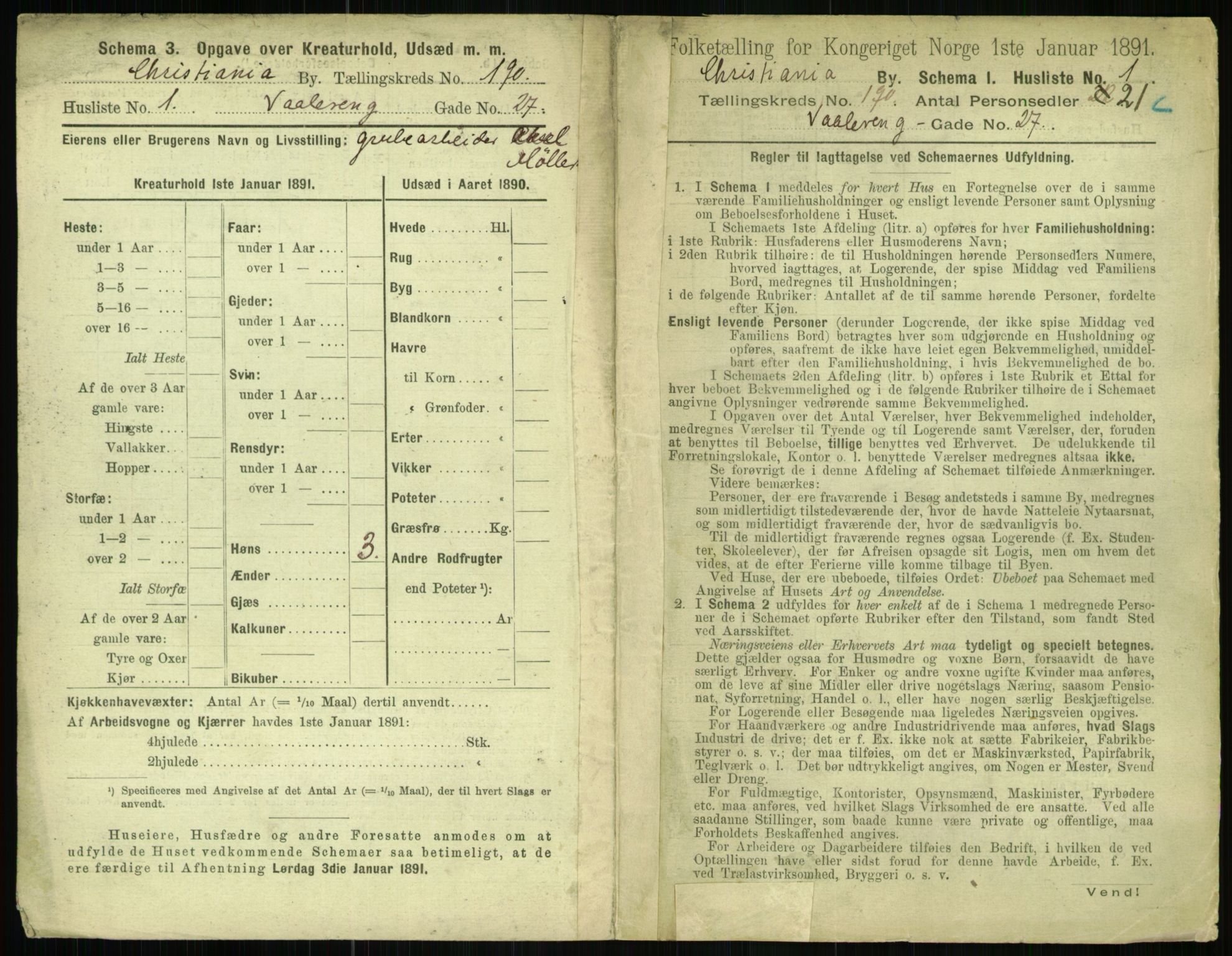 RA, 1891 census for 0301 Kristiania, 1891, p. 113999