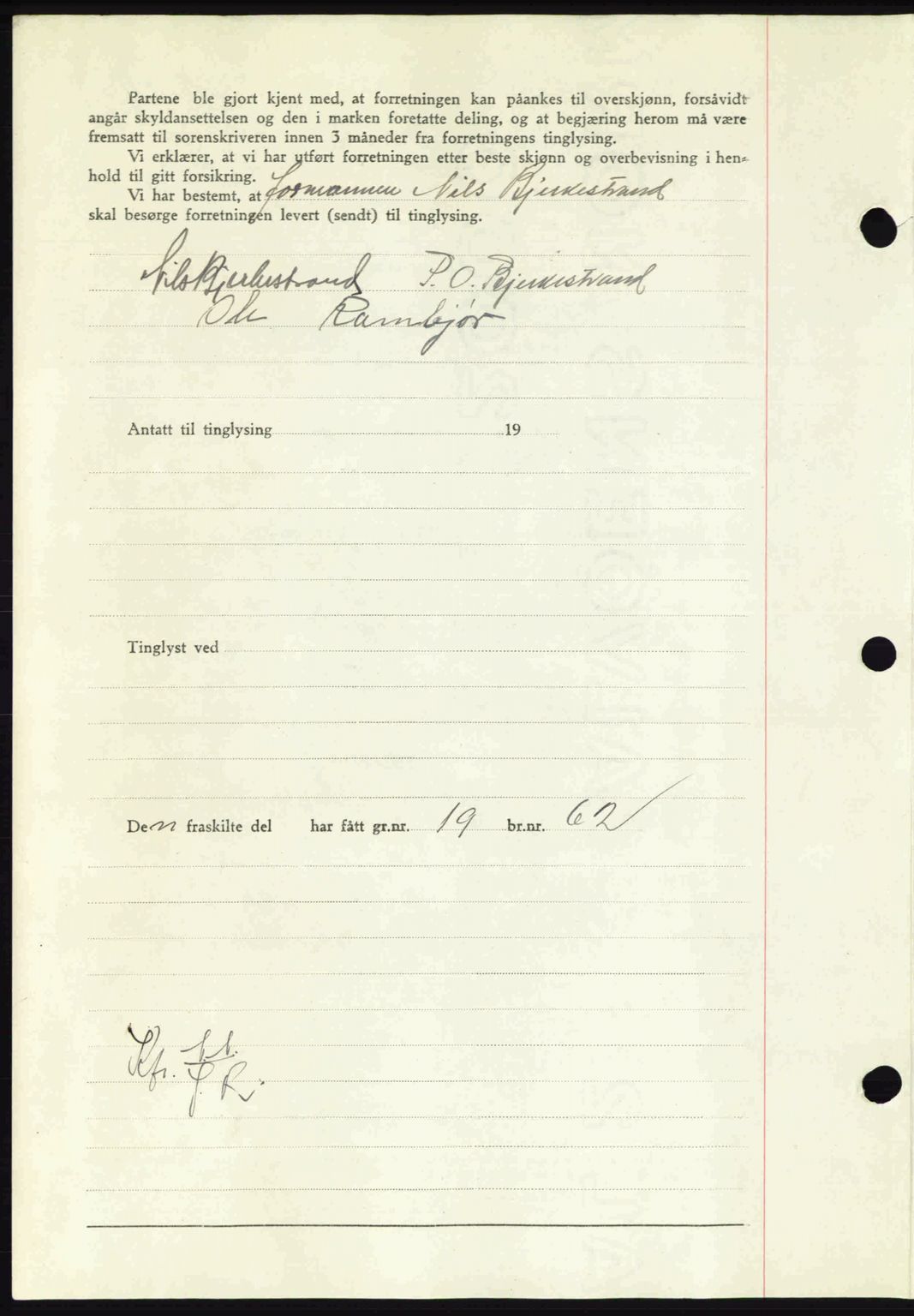 Nordmøre sorenskriveri, AV/SAT-A-4132/1/2/2Ca: Mortgage book no. A92, 1942-1942, Diary no: : 1159/1942