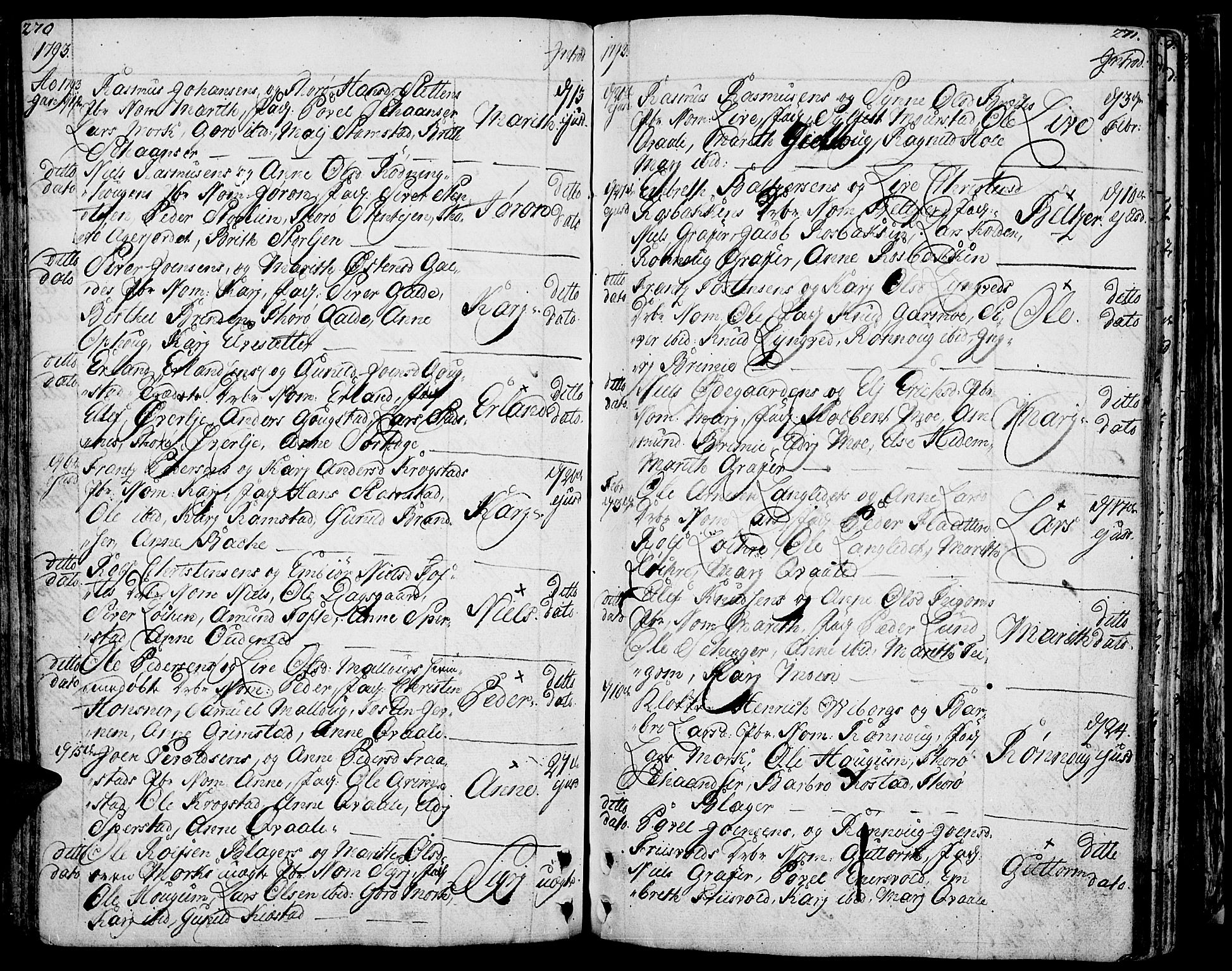 Lom prestekontor, SAH/PREST-070/K/L0002: Parish register (official) no. 2, 1749-1801, p. 270-271