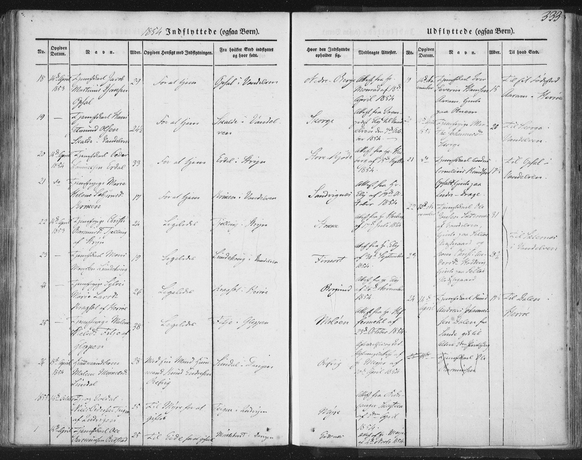 Selje sokneprestembete, AV/SAB-A-99938/H/Ha/Haa/Haaa: Parish register (official) no. A 10, 1844-1858, p. 333