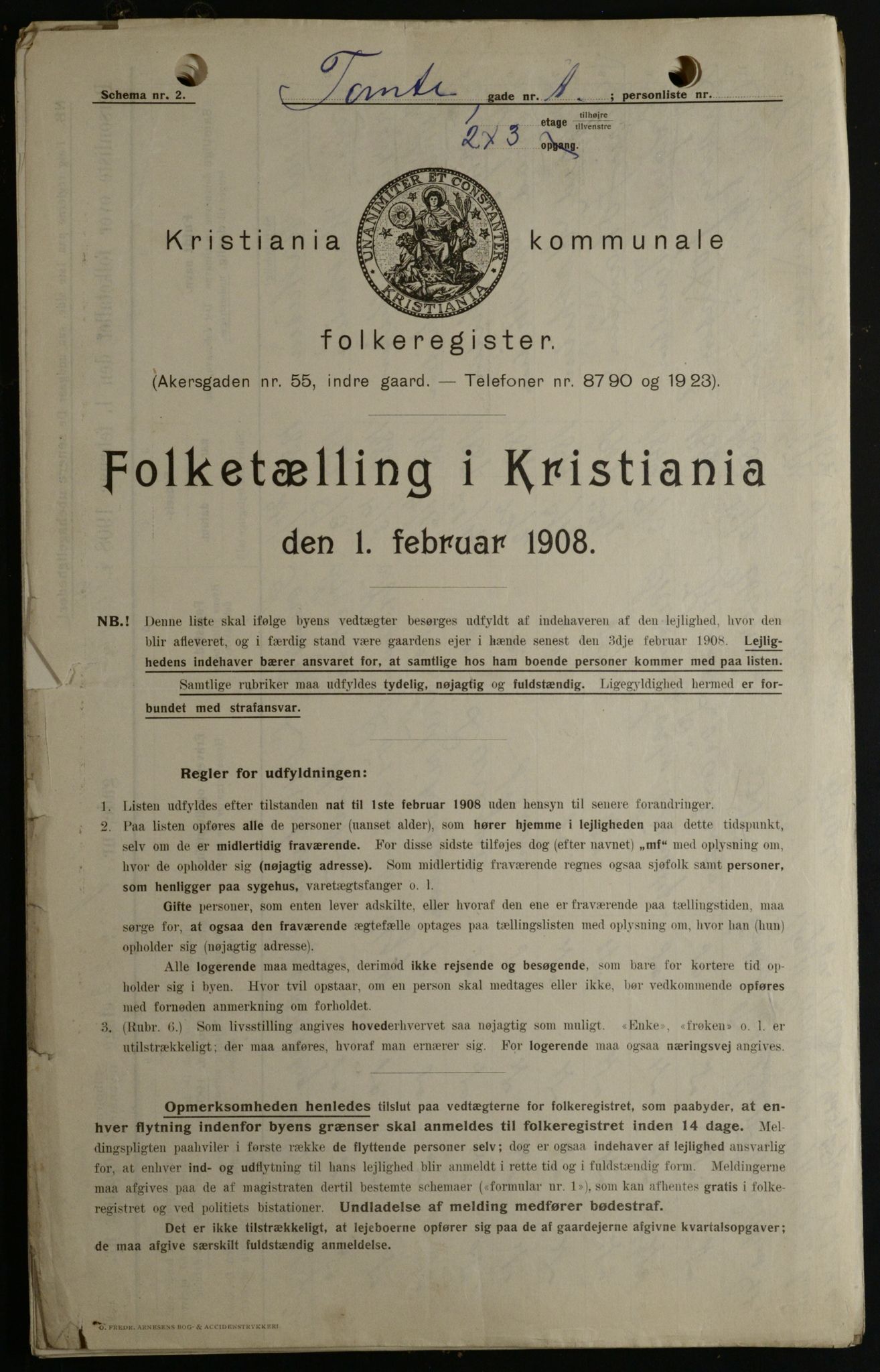 OBA, Municipal Census 1908 for Kristiania, 1908, p. 101997