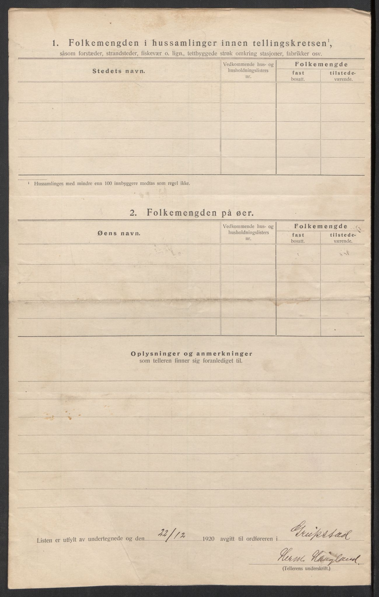 SAK, 1920 census for Greipstad, 1920, p. 35