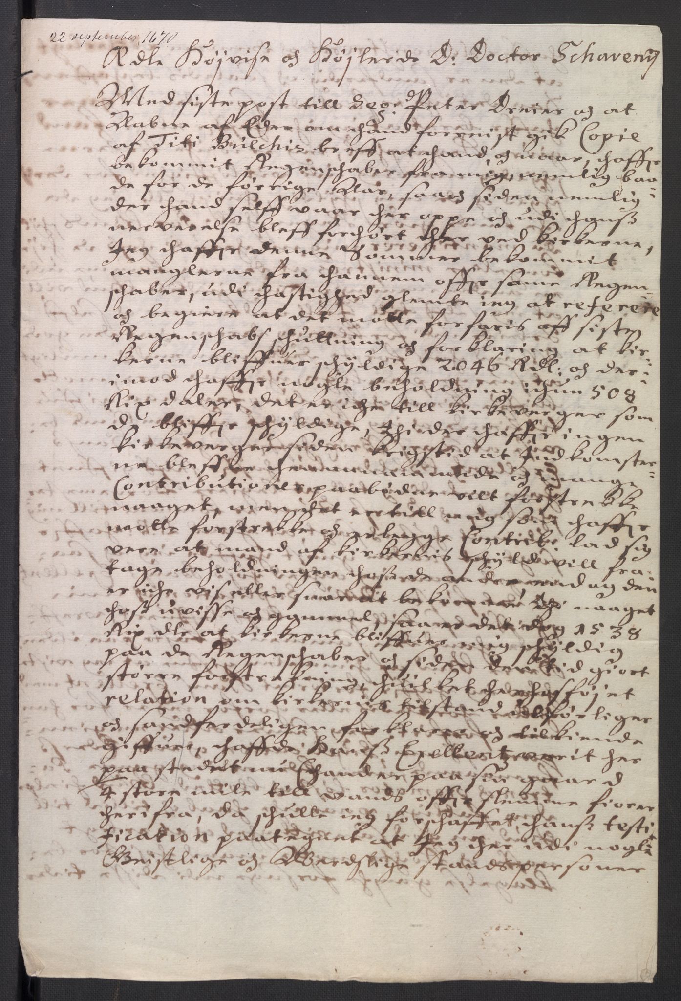 Rentekammeret inntil 1814, Reviderte regnskaper, Kirkeregnskap, AV/RA-EA-4067/Rf/L0121: Kirkeregnskap, 1656-1679, p. 224