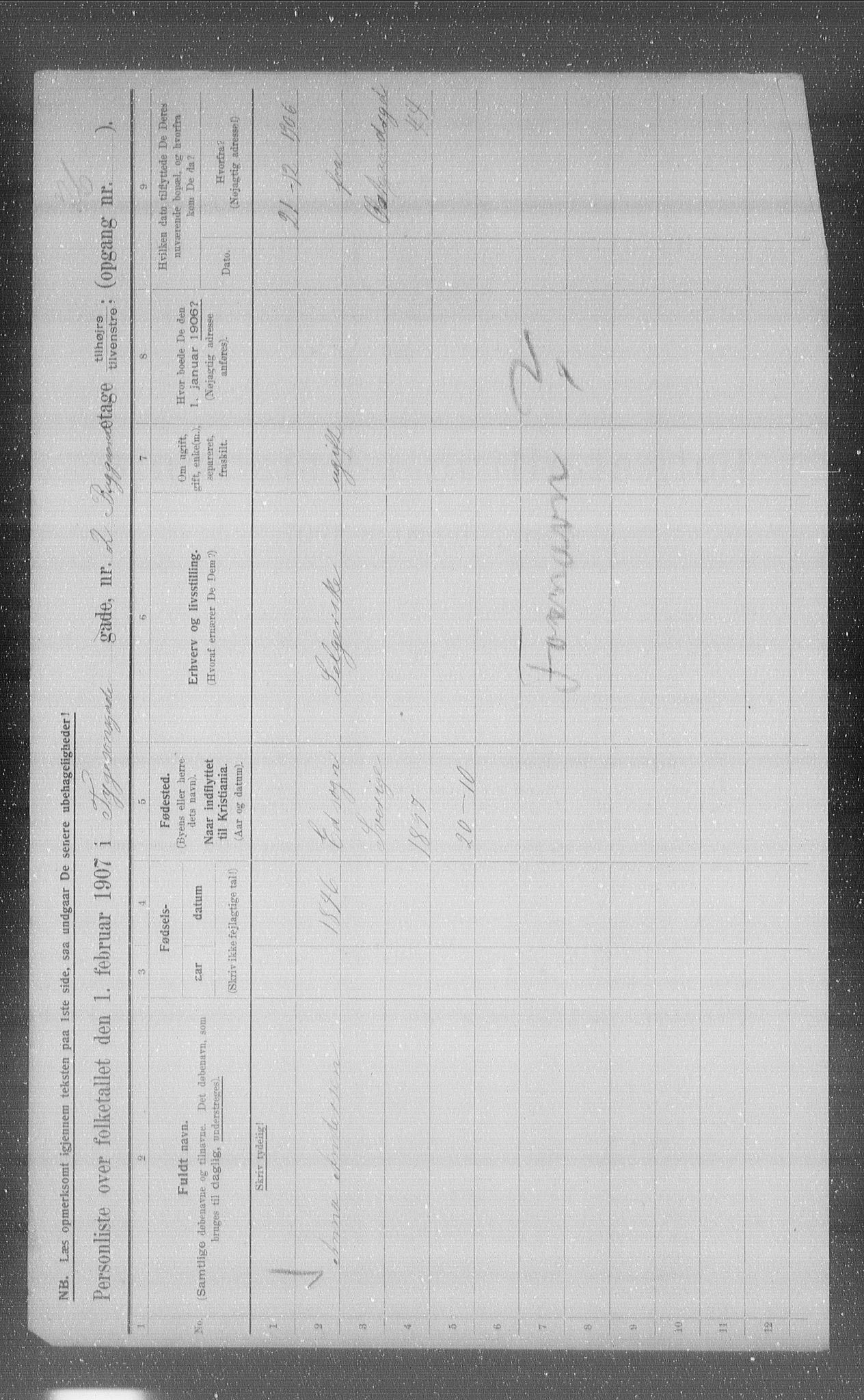 OBA, Municipal Census 1907 for Kristiania, 1907, p. 56589