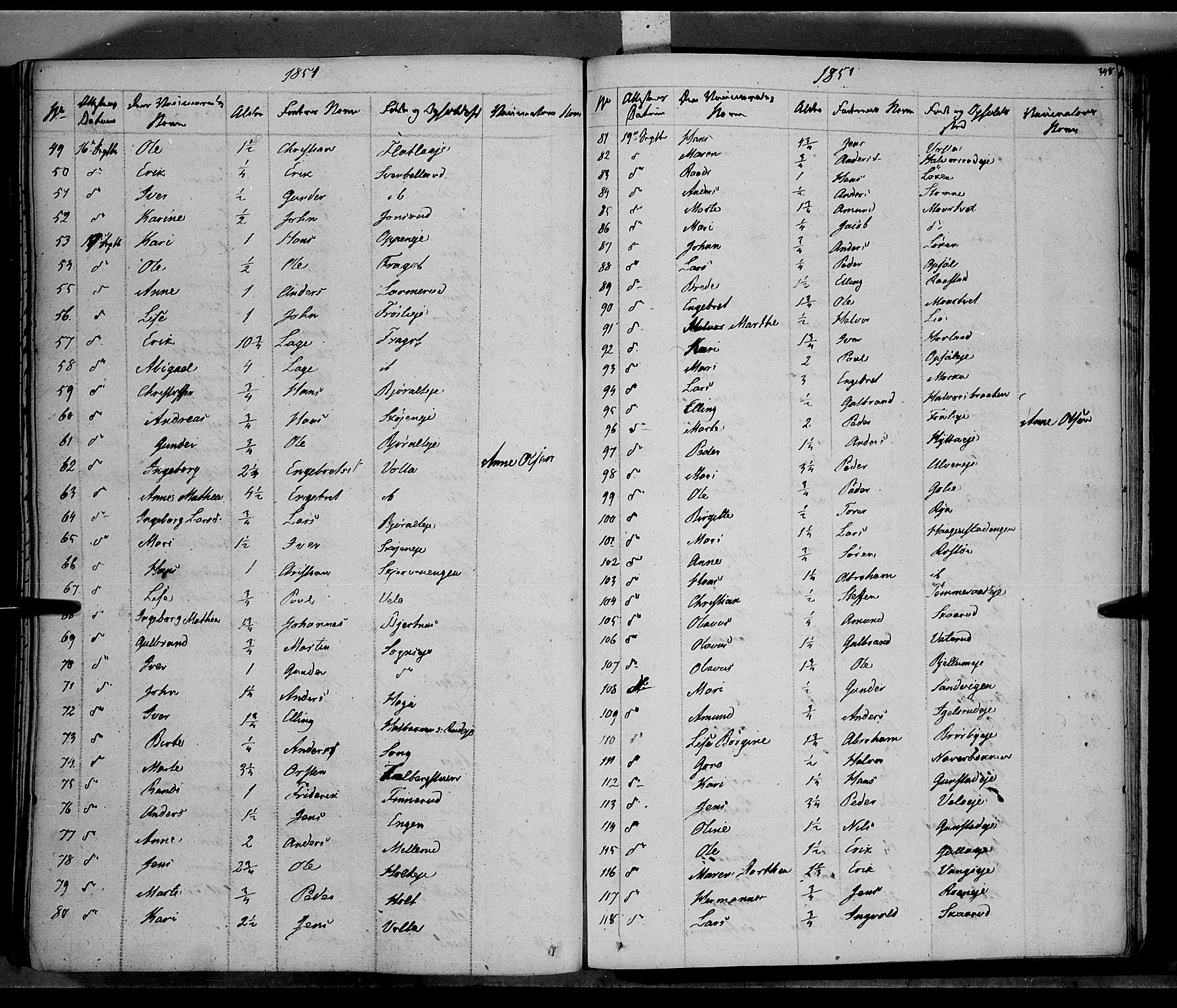 Jevnaker prestekontor, SAH/PREST-116/H/Ha/Haa/L0006: Parish register (official) no. 6, 1837-1857, p. 348