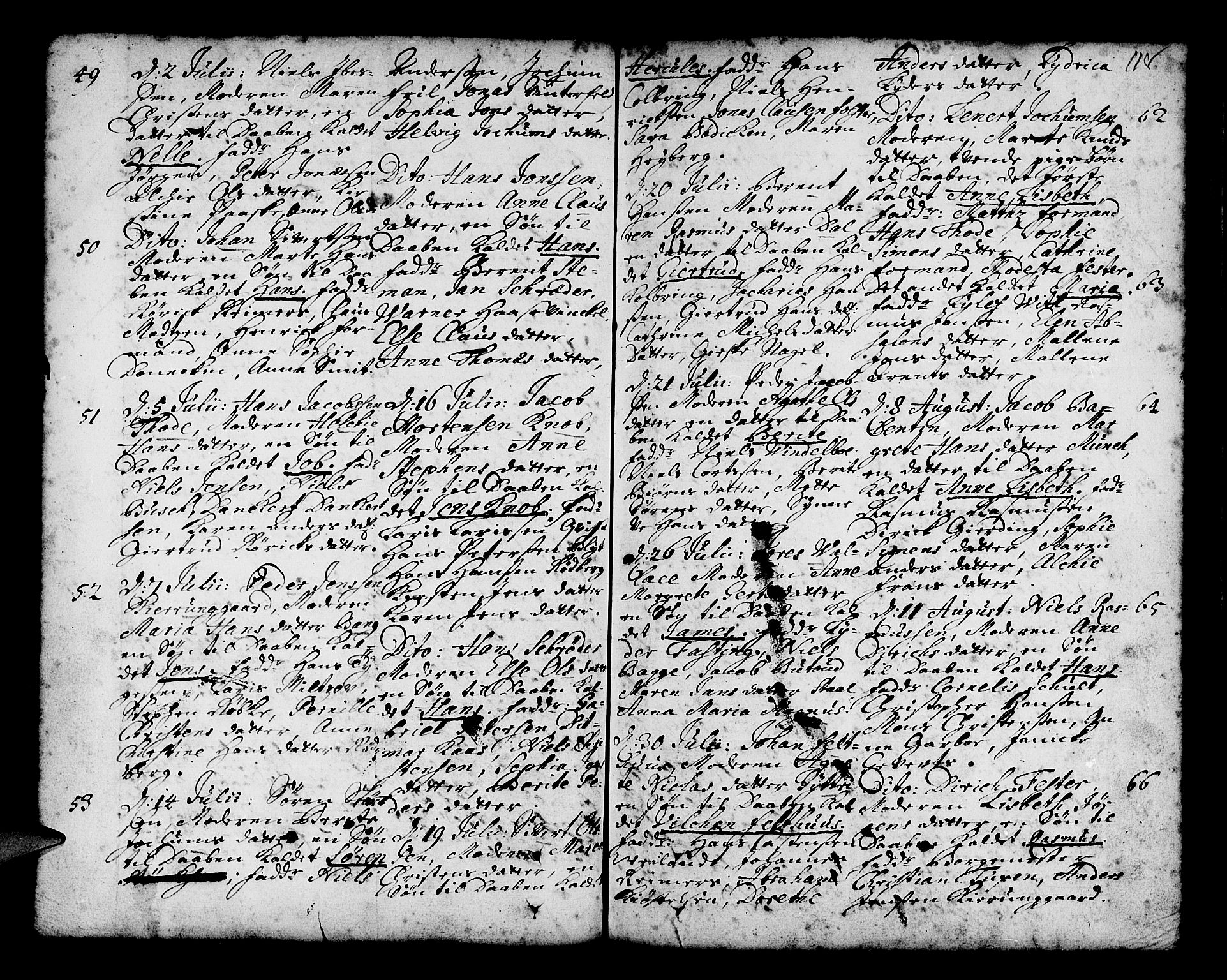 Nykirken Sokneprestembete, AV/SAB-A-77101/H/Haa/L0002: Parish register (official) no. A 2, 1700-1723, p. 118