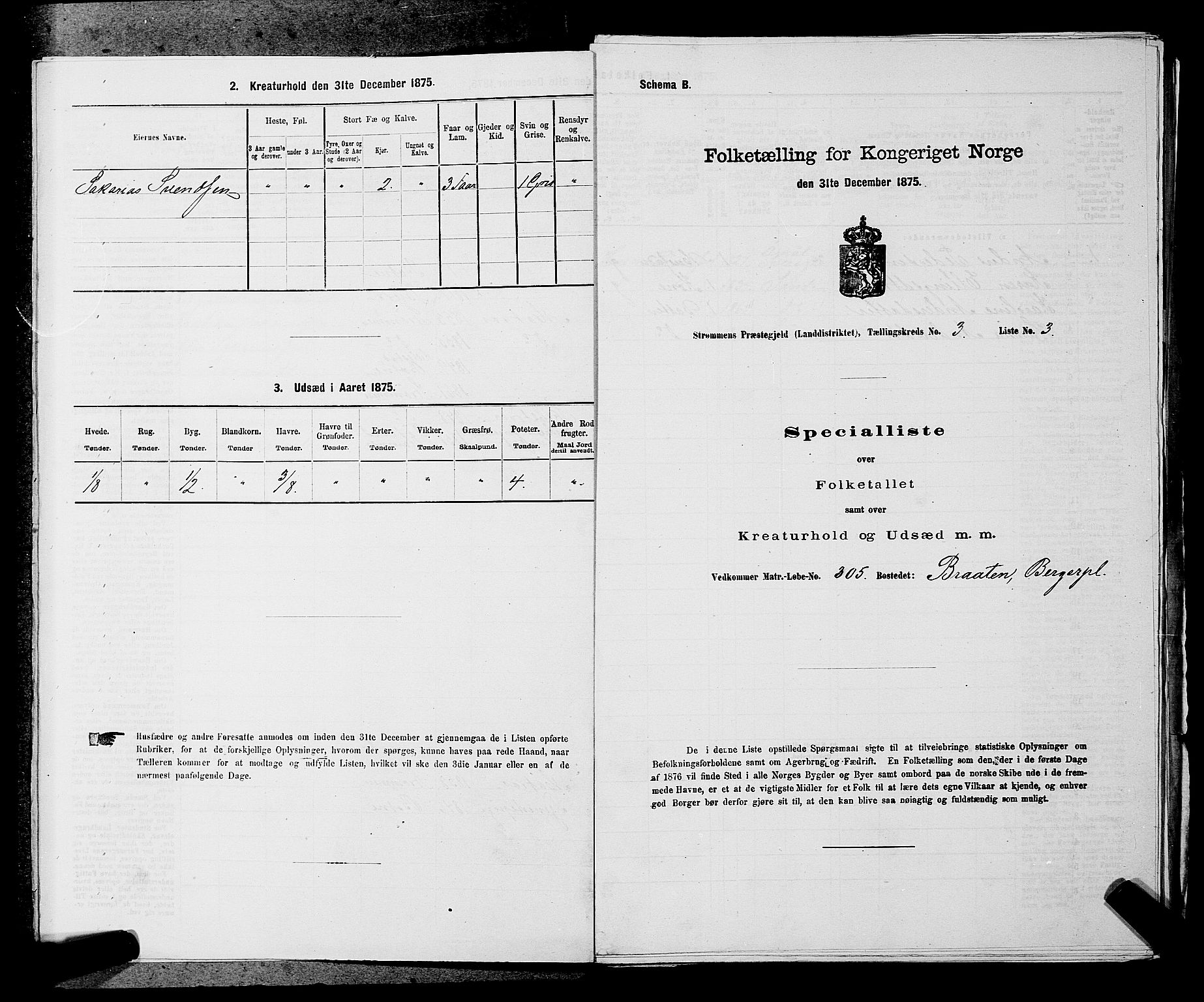 SAKO, 1875 census for 0711L Strømm/Strømm, 1875, p. 386