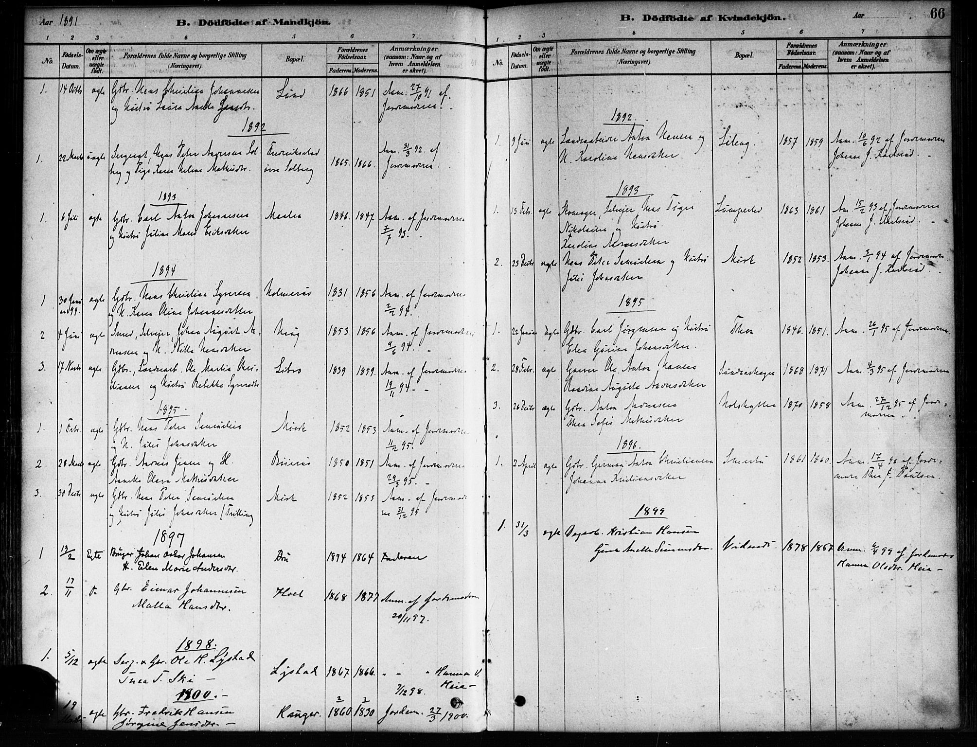 Skiptvet prestekontor Kirkebøker, AV/SAO-A-20009/F/Fa/L0009: Parish register (official) no. 9, 1878-1900, p. 66