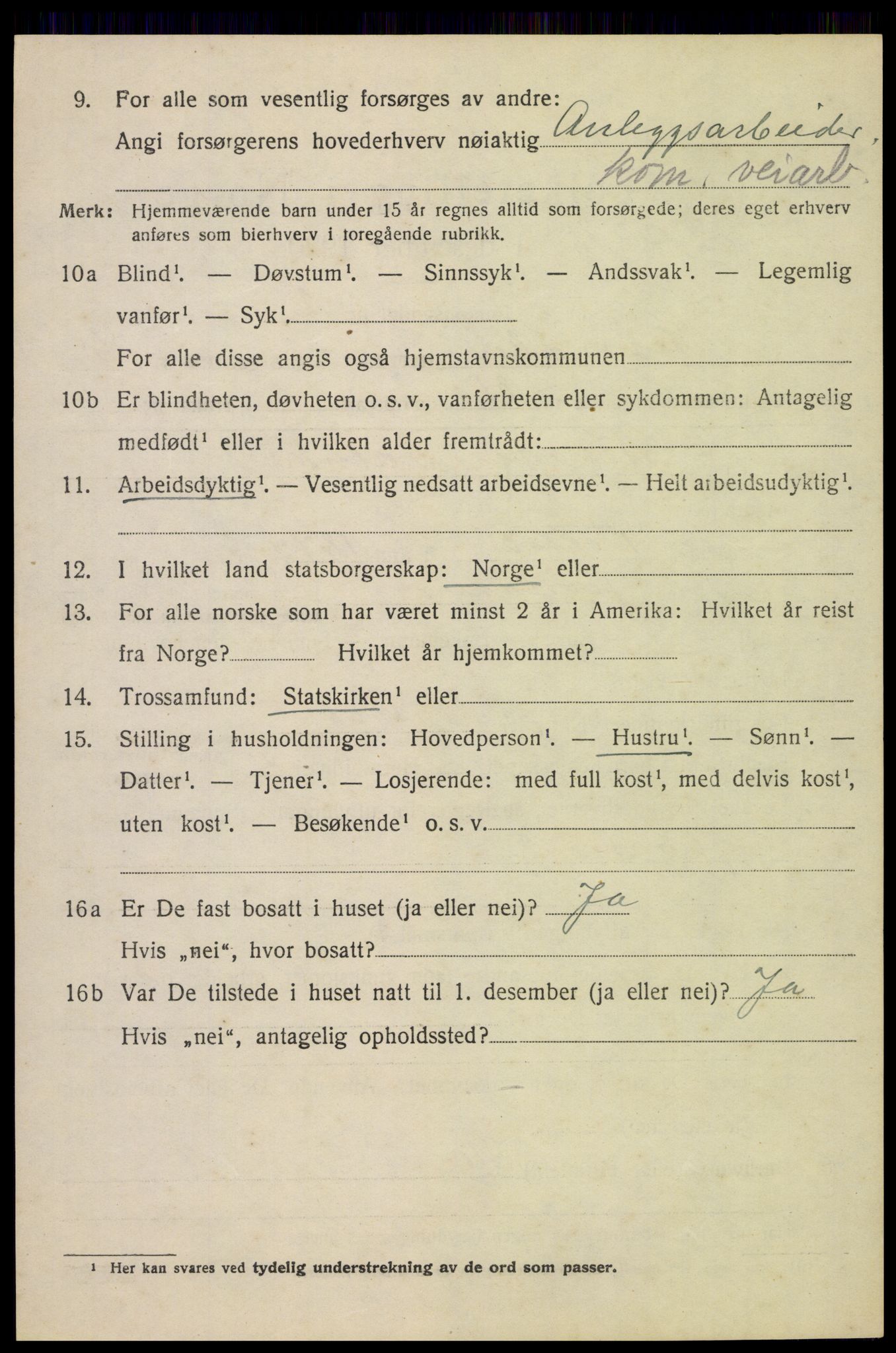 SAH, 1920 census for Jevnaker, 1920, p. 9162