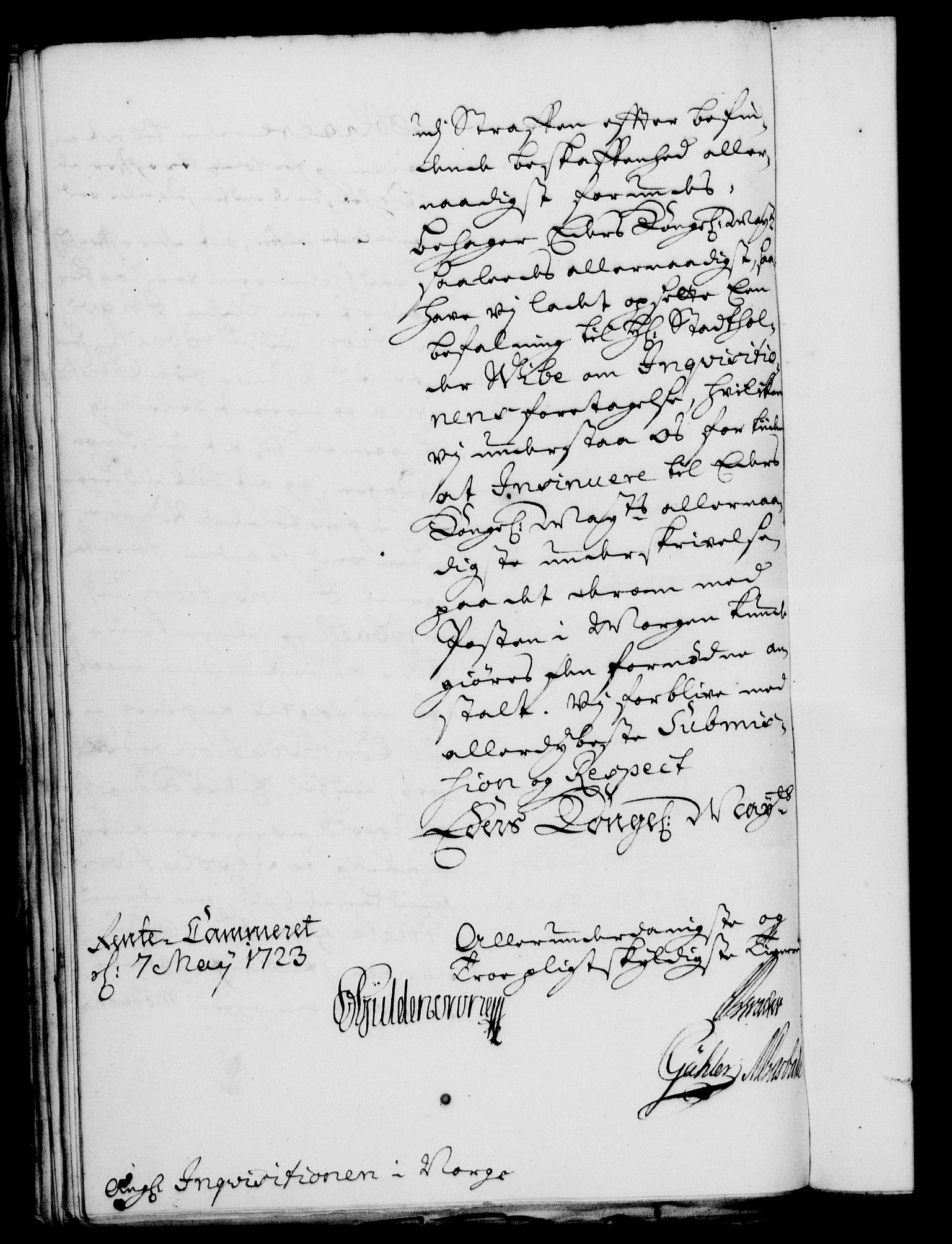 Rentekammeret, Kammerkanselliet, RA/EA-3111/G/Gf/Gfa/L0006: Norsk relasjons- og resolusjonsprotokoll (merket RK 52.6), 1723, p. 577