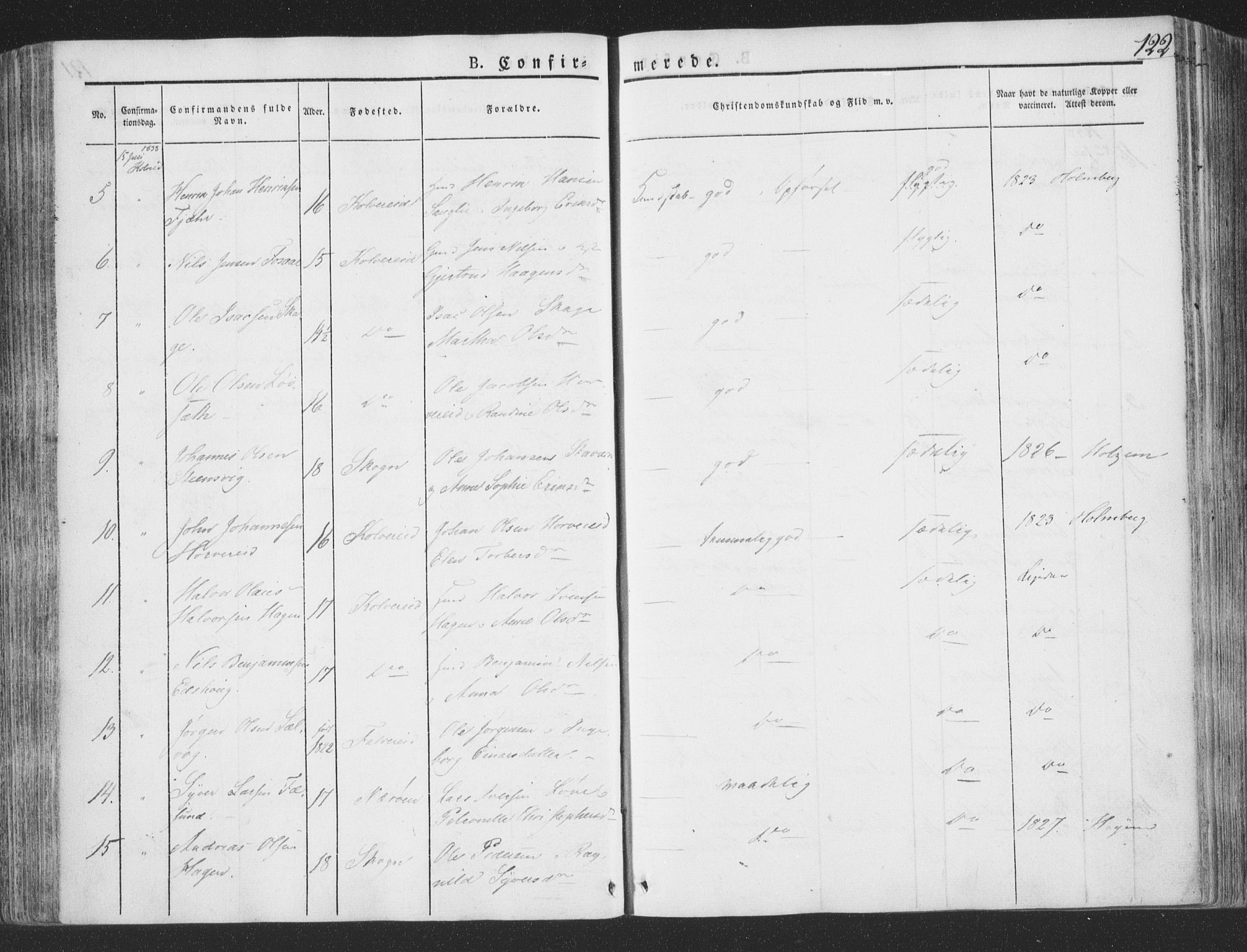 Ministerialprotokoller, klokkerbøker og fødselsregistre - Nord-Trøndelag, AV/SAT-A-1458/780/L0639: Parish register (official) no. 780A04, 1830-1844, p. 122