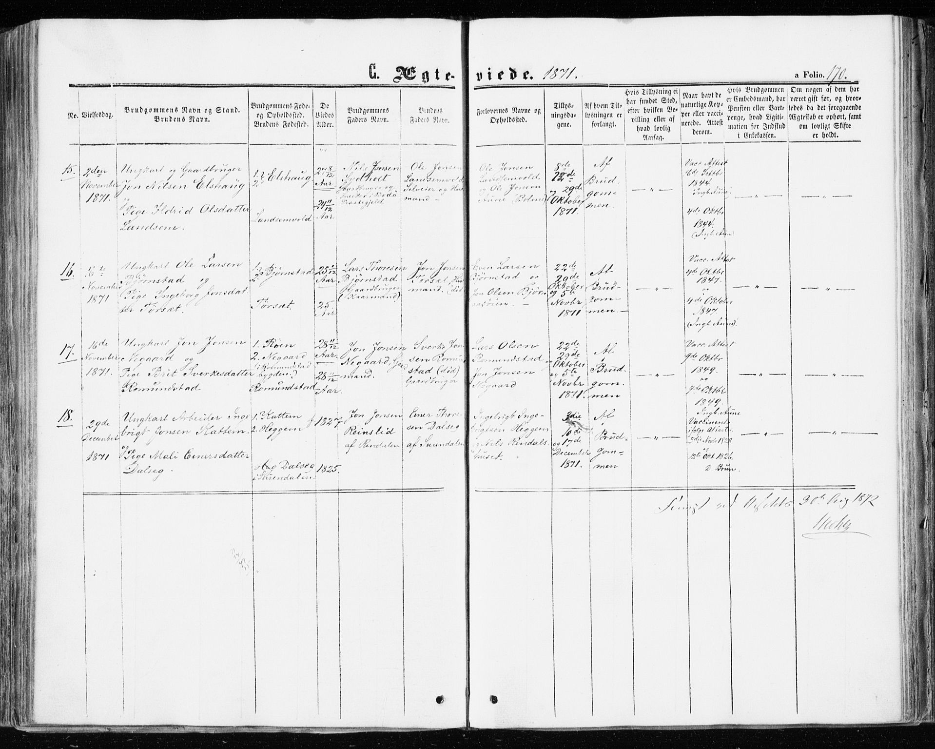 Ministerialprotokoller, klokkerbøker og fødselsregistre - Møre og Romsdal, AV/SAT-A-1454/598/L1067: Parish register (official) no. 598A01, 1858-1871, p. 170