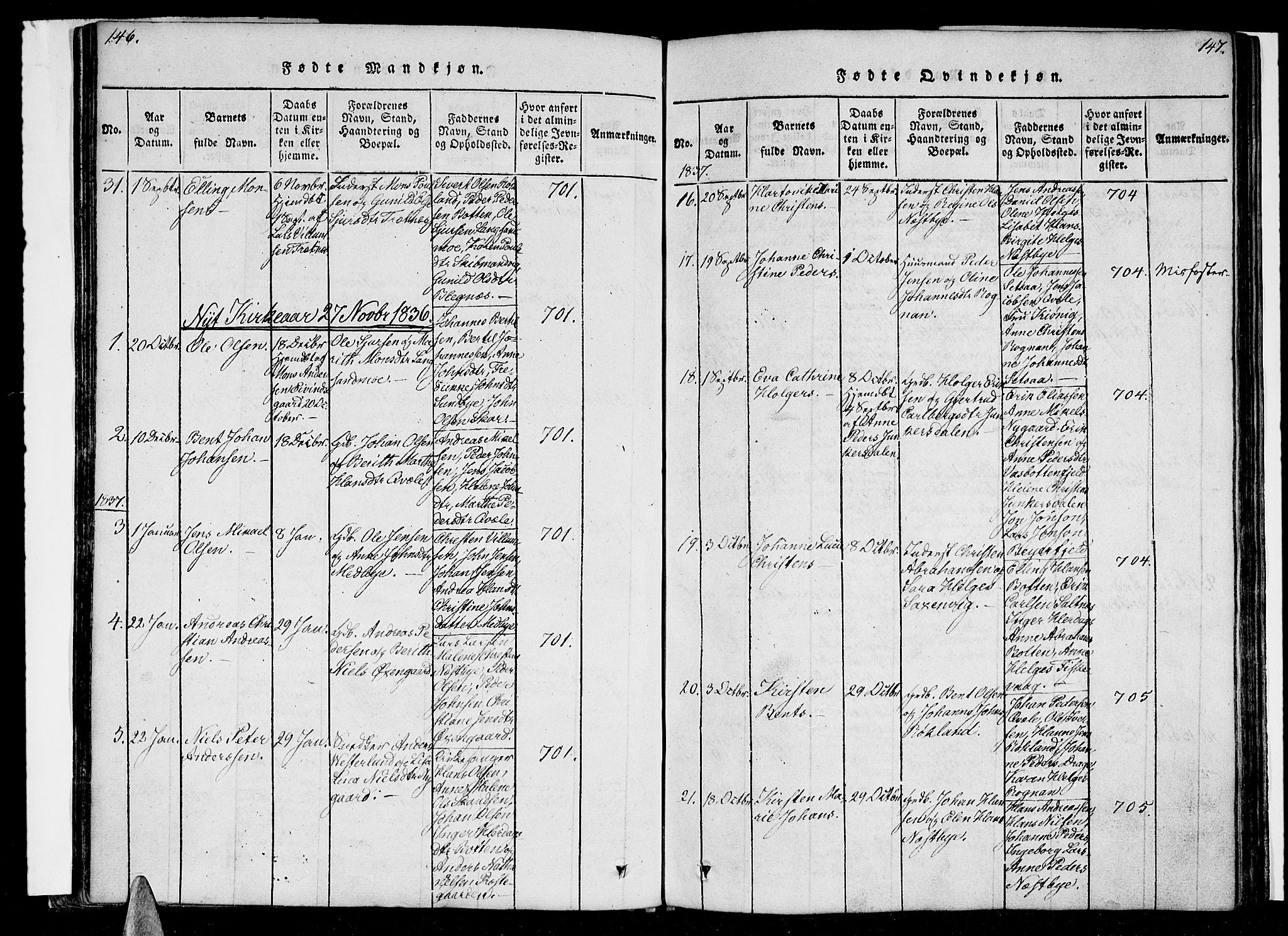 Ministerialprotokoller, klokkerbøker og fødselsregistre - Nordland, SAT/A-1459/847/L0665: Parish register (official) no. 847A05, 1818-1841, p. 146-147