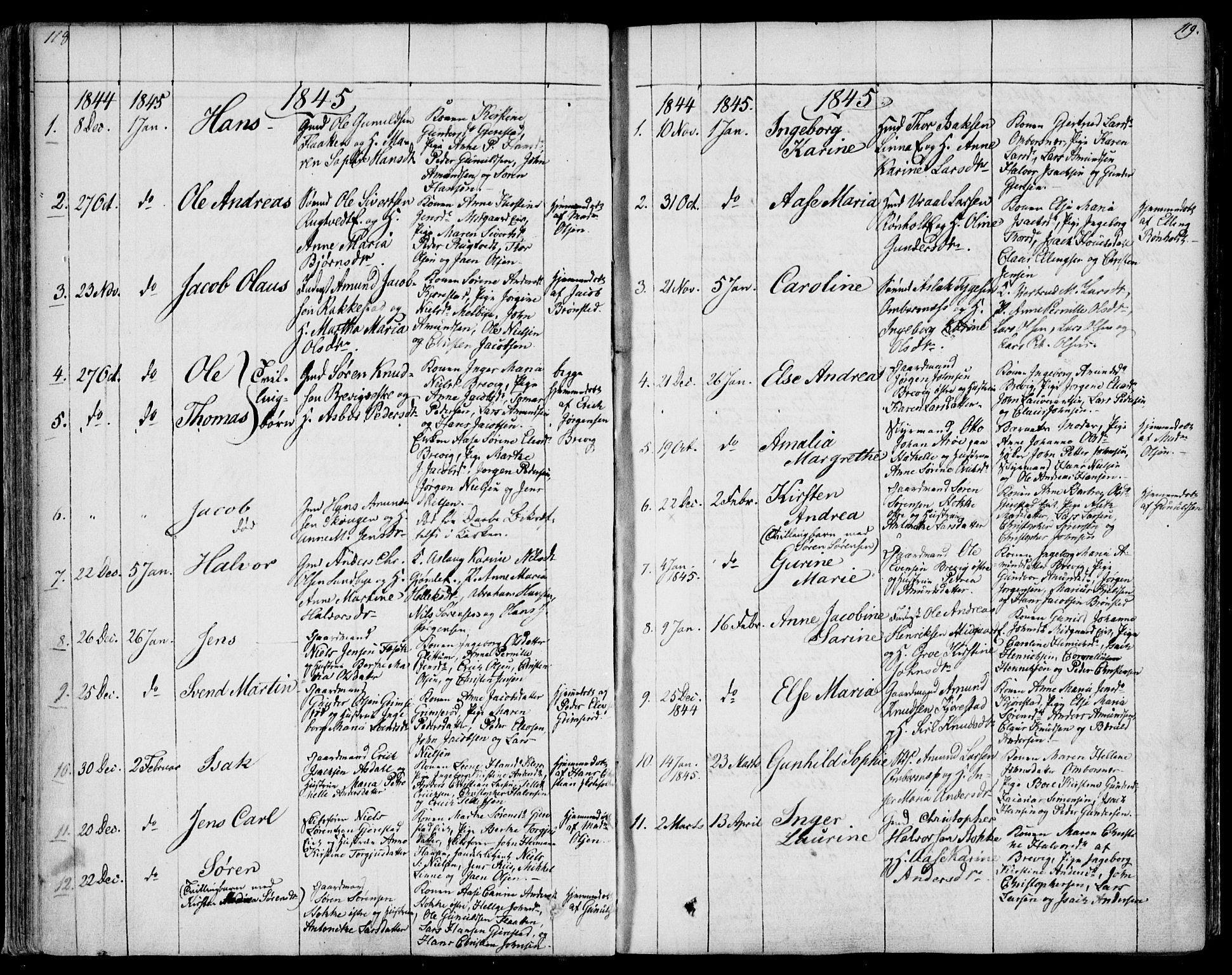 Bamble kirkebøker, SAKO/A-253/F/Fa/L0004: Parish register (official) no. I 4, 1834-1853, p. 118-119