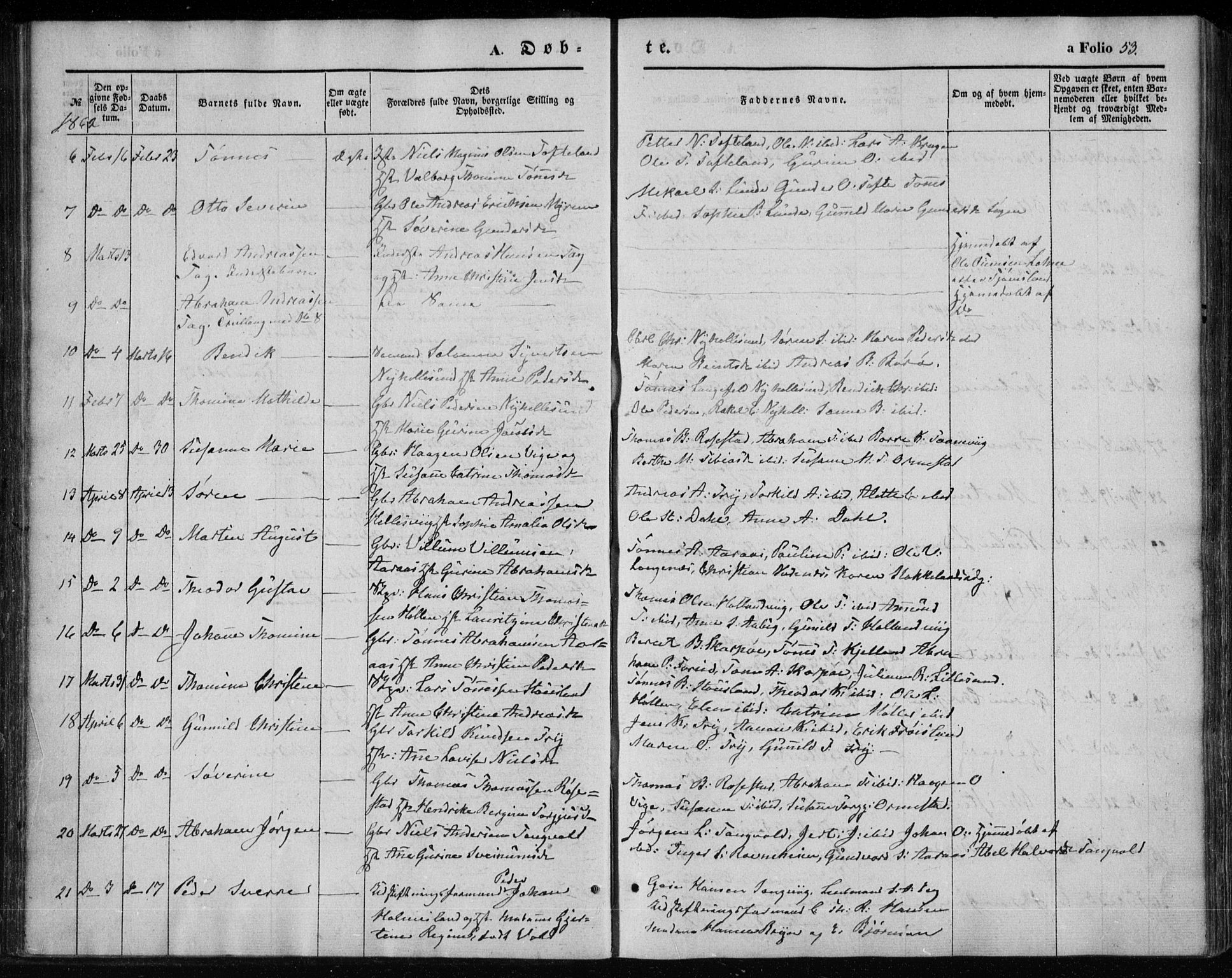 Søgne sokneprestkontor, AV/SAK-1111-0037/F/Fa/Fab/L0010: Parish register (official) no. A 10, 1853-1869, p. 53