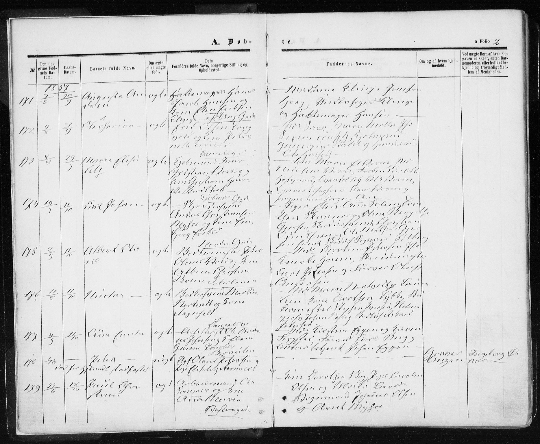 Ministerialprotokoller, klokkerbøker og fødselsregistre - Sør-Trøndelag, SAT/A-1456/601/L0053: Parish register (official) no. 601A21, 1857-1865, p. 2