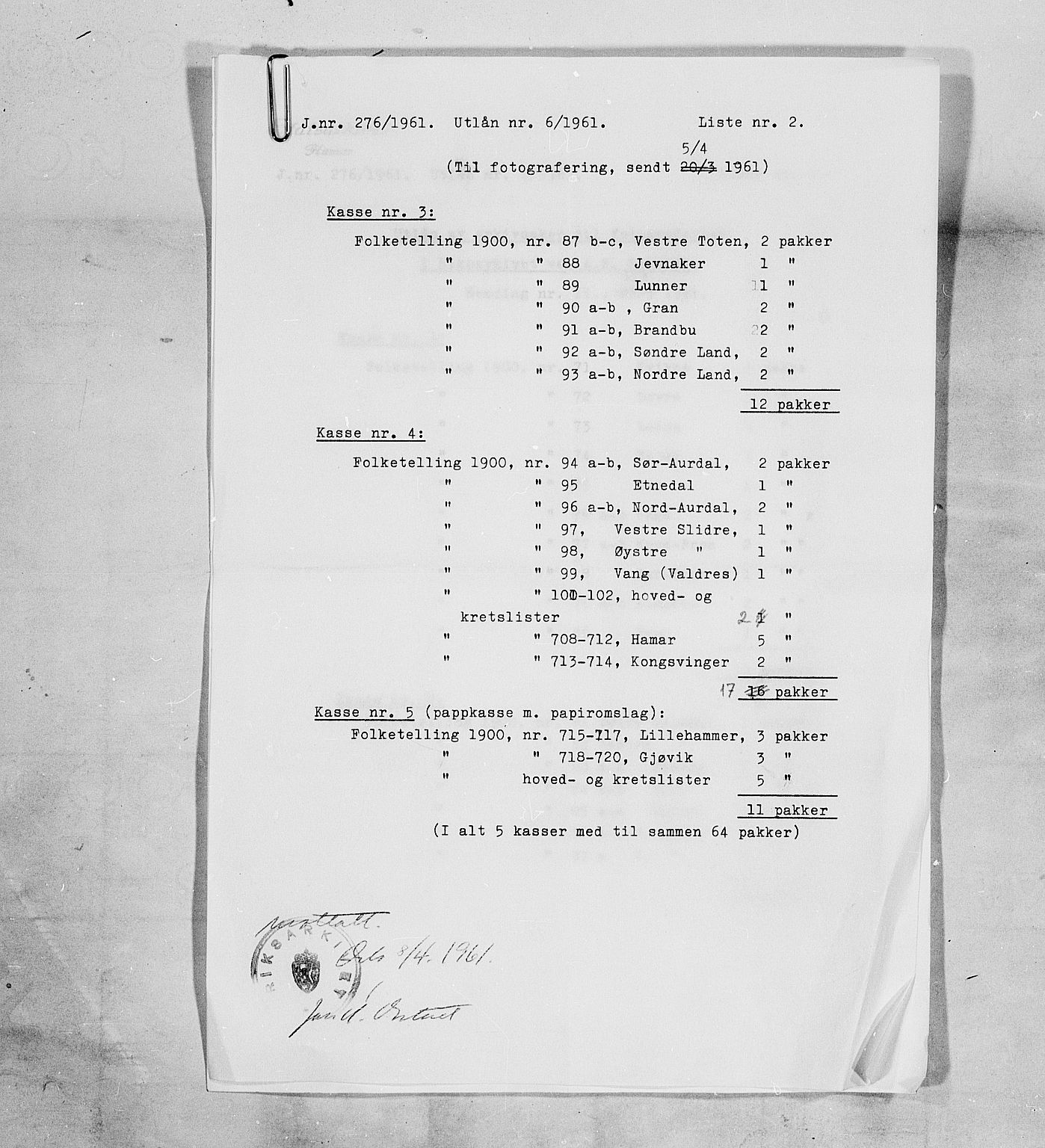 SAH, 1900 census for Lunner, 1900, p. 28