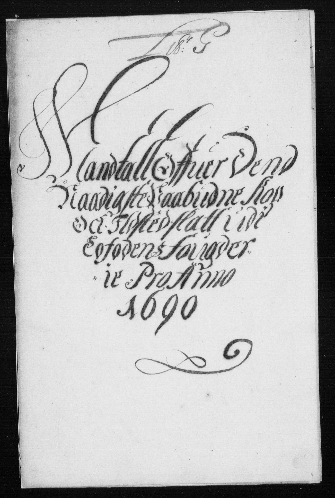 Rentekammeret inntil 1814, Reviderte regnskaper, Stiftamtstueregnskaper, Trondheim stiftamt og Nordland amt, RA/EA-6044/R/Rh/L0015: Nordland amt, 1690