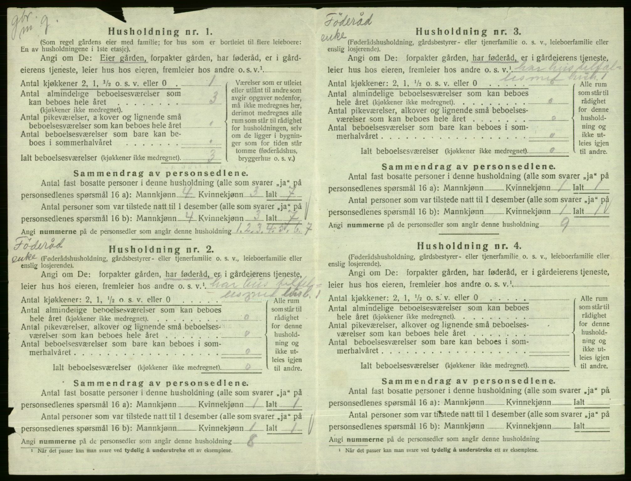 SAB, 1920 census for Vossestrand, 1920, p. 39