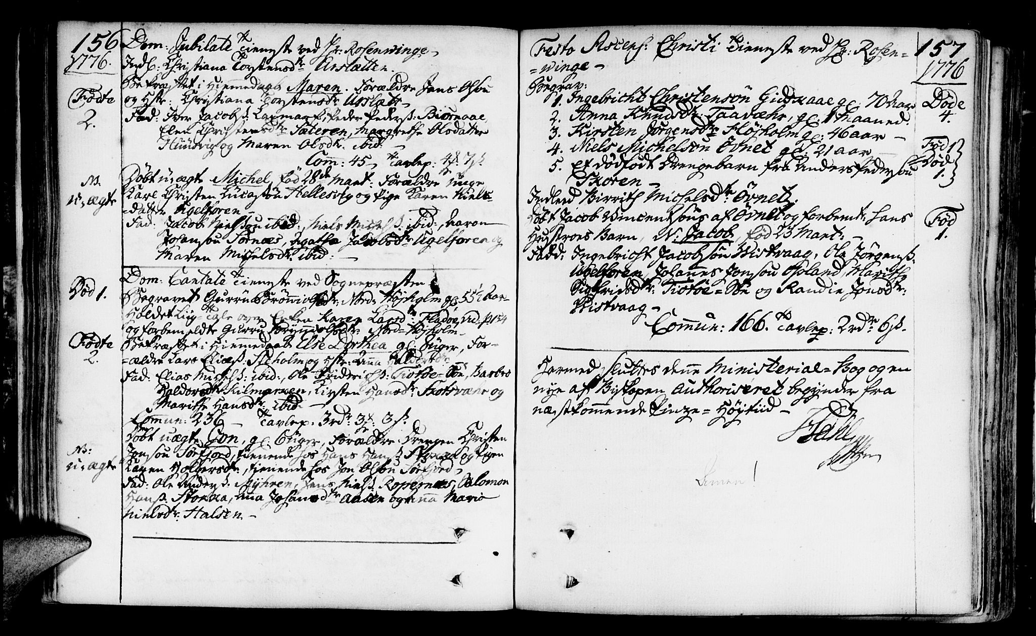 Ministerialprotokoller, klokkerbøker og fødselsregistre - Nordland, AV/SAT-A-1459/817/L0260: Parish register (official) no. 817A02 /1, 1768-1776, p. 156-157