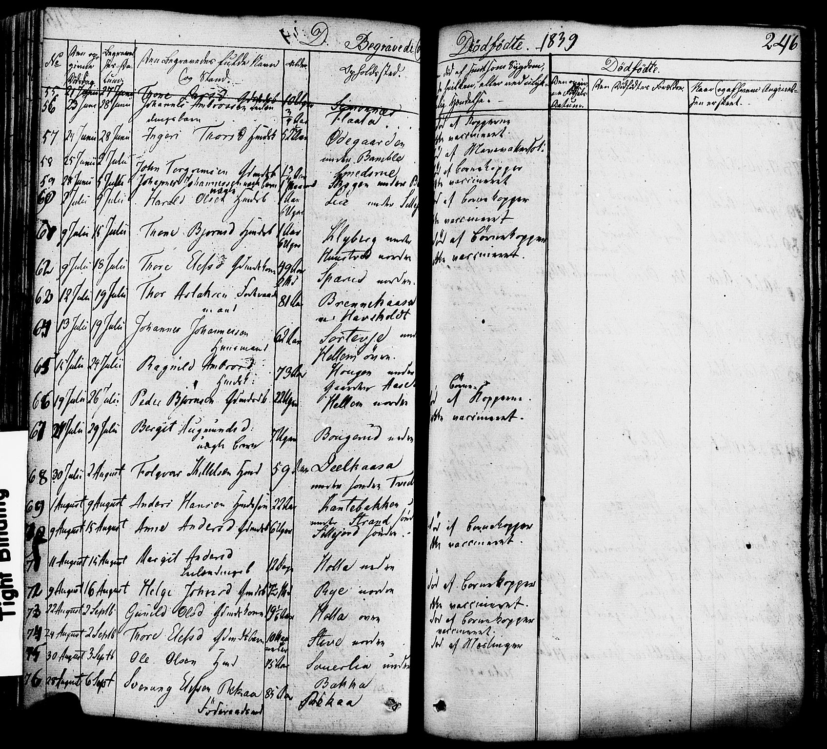 Heddal kirkebøker, SAKO/A-268/F/Fa/L0006: Parish register (official) no. I 6, 1837-1854, p. 246