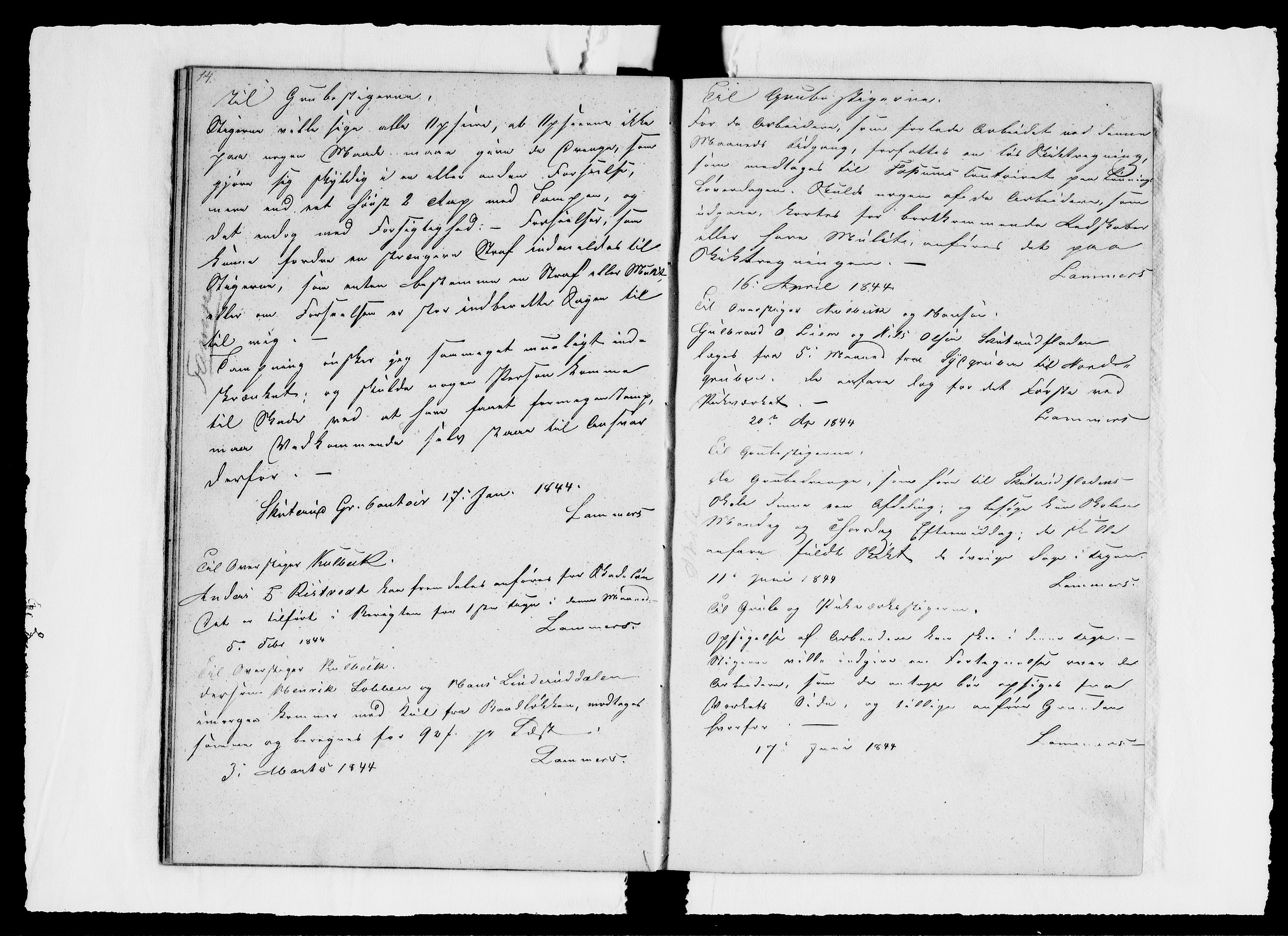 Modums Blaafarveværk, AV/RA-PA-0157/G/Ge/L0312/0001: -- / Journal for Nordgruberne, 1840-1844, p. 17