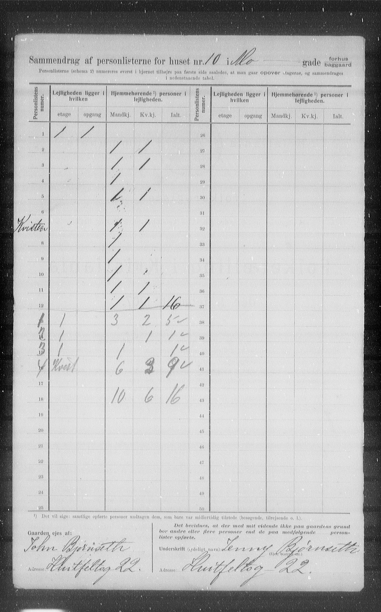 OBA, Municipal Census 1907 for Kristiania, 1907, p. 33399