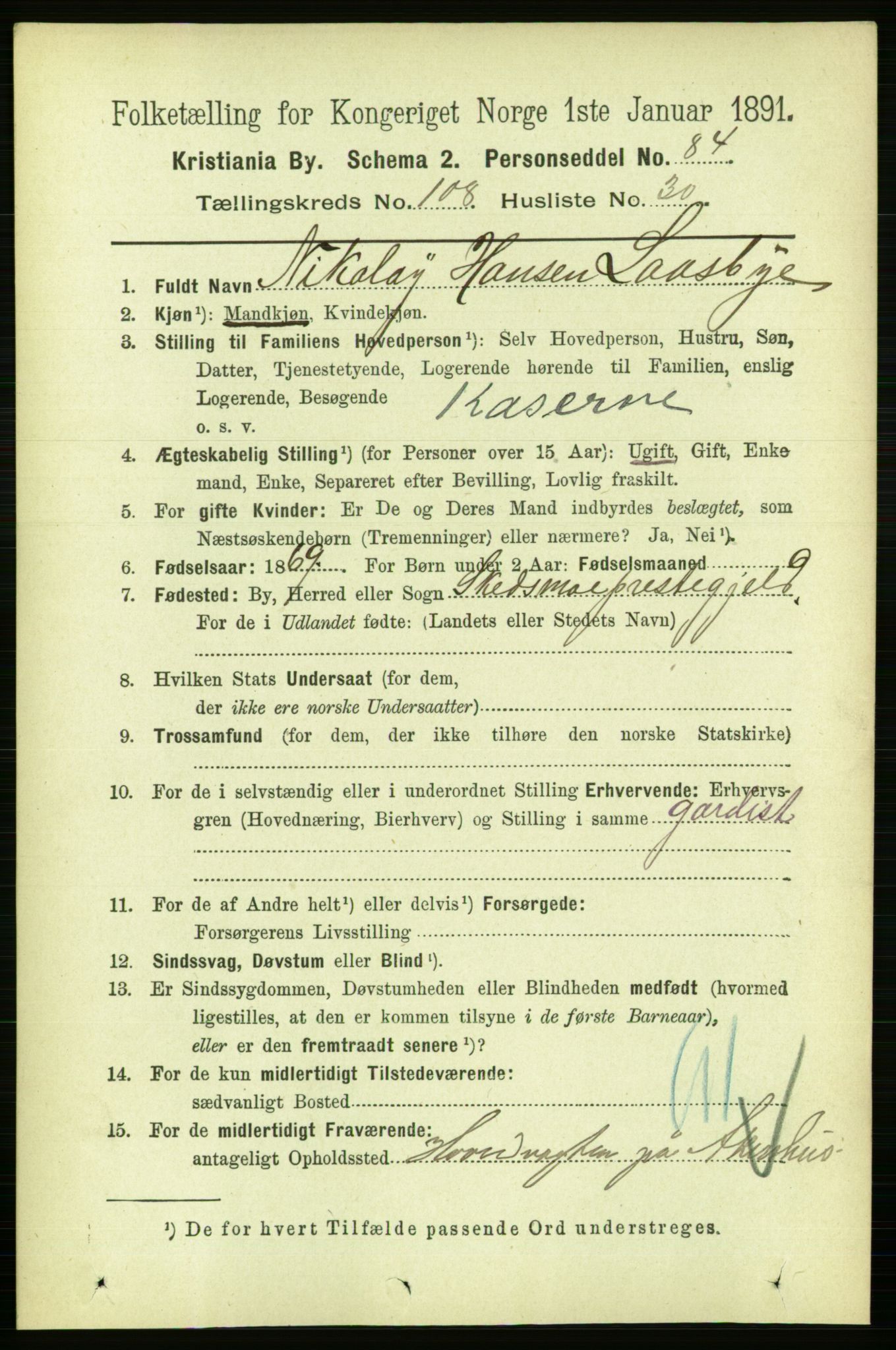 RA, 1891 census for 0301 Kristiania, 1891, p. 56337