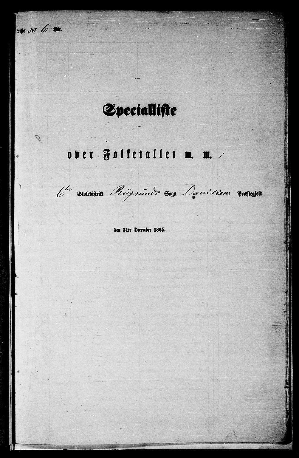 RA, 1865 census for Davik, 1865, p. 114