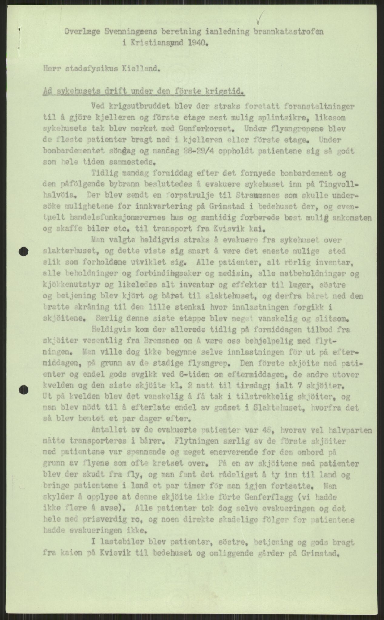 Forsvaret, Forsvarets krigshistoriske avdeling, AV/RA-RAFA-2017/Y/Ya/L0015: II-C-11-31 - Fylkesmenn.  Rapporter om krigsbegivenhetene 1940., 1940, p. 668