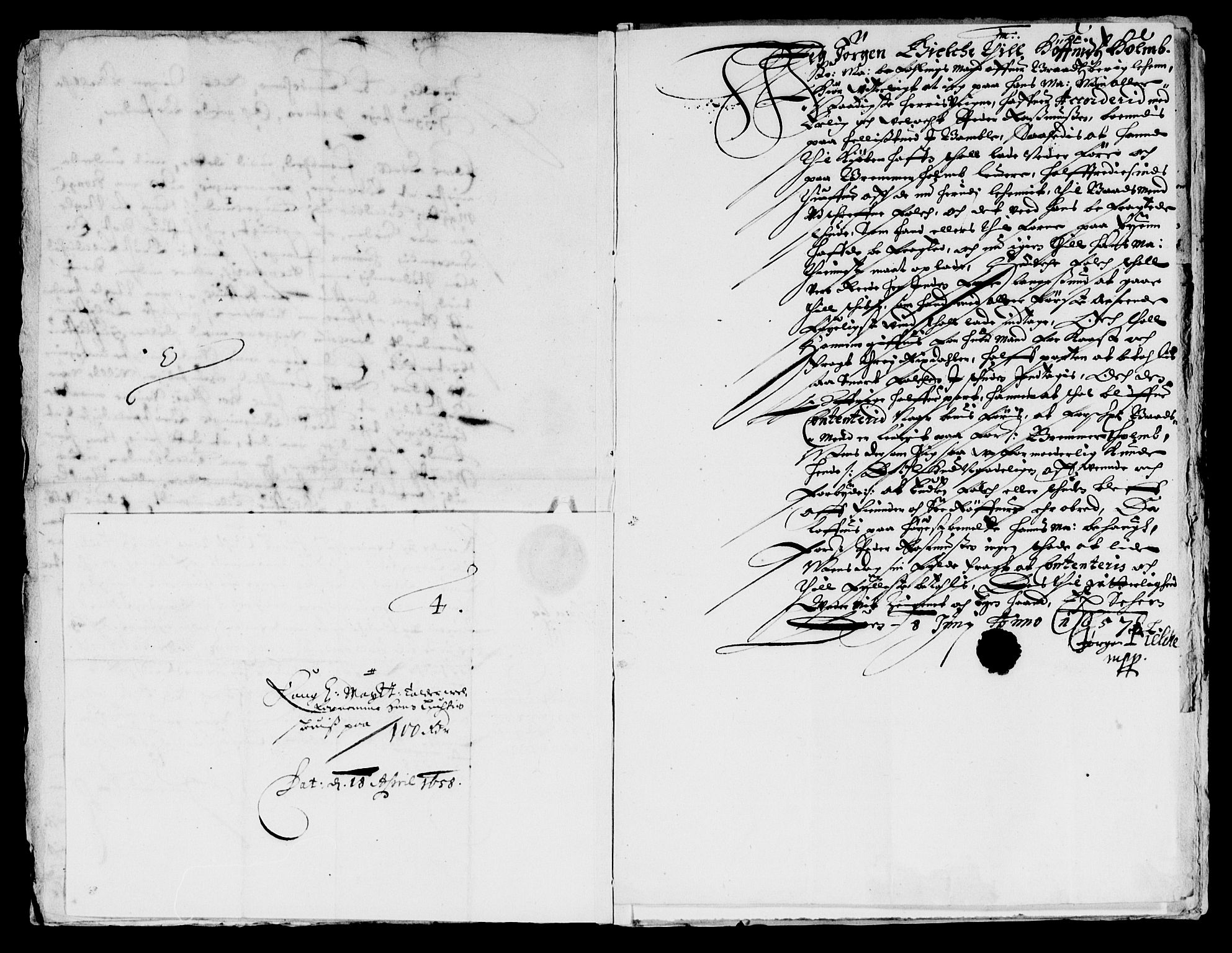 Rentekammeret inntil 1814, Reviderte regnskaper, Lensregnskaper, AV/RA-EA-5023/R/Rb/Rbp/L0043: Bratsberg len, 1656-1658