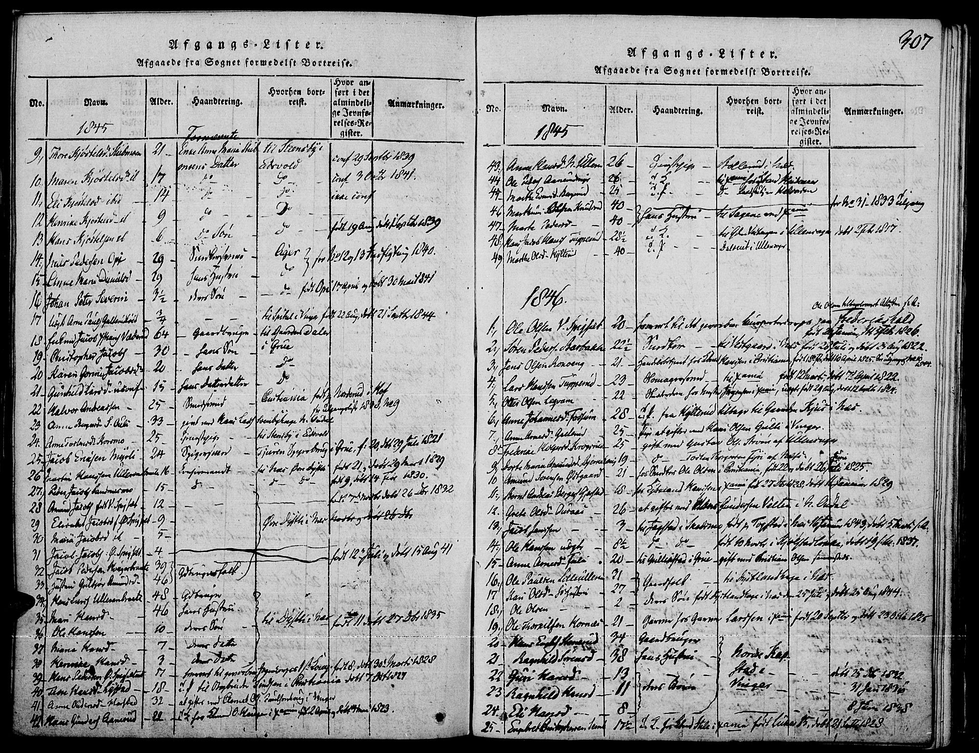 Strøm-Odalen prestekontor, AV/SAH-PREST-028/H/Ha/Haa/L0006: Parish register (official) no. 6, 1814-1850, p. 307