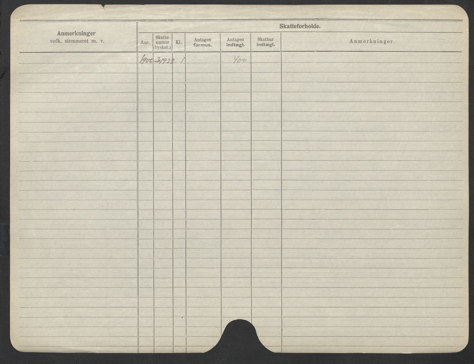 Oslo folkeregister, Registerkort, SAO/A-11715/F/Fa/Fac/L0016: Kvinner, 1906-1914, p. 475a