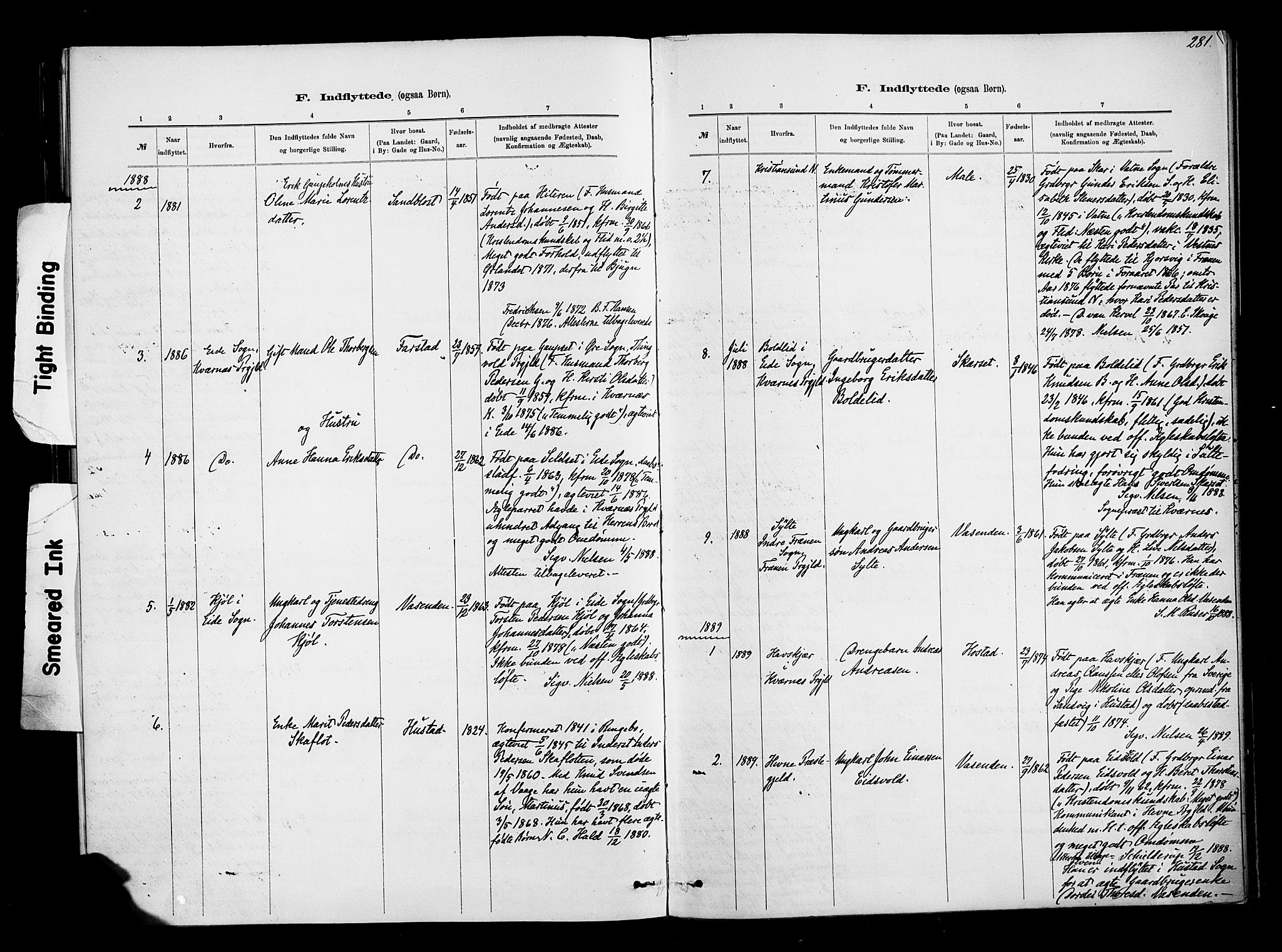 Ministerialprotokoller, klokkerbøker og fødselsregistre - Møre og Romsdal, AV/SAT-A-1454/567/L0778: Parish register (official) no. 567A01, 1881-1903, p. 281